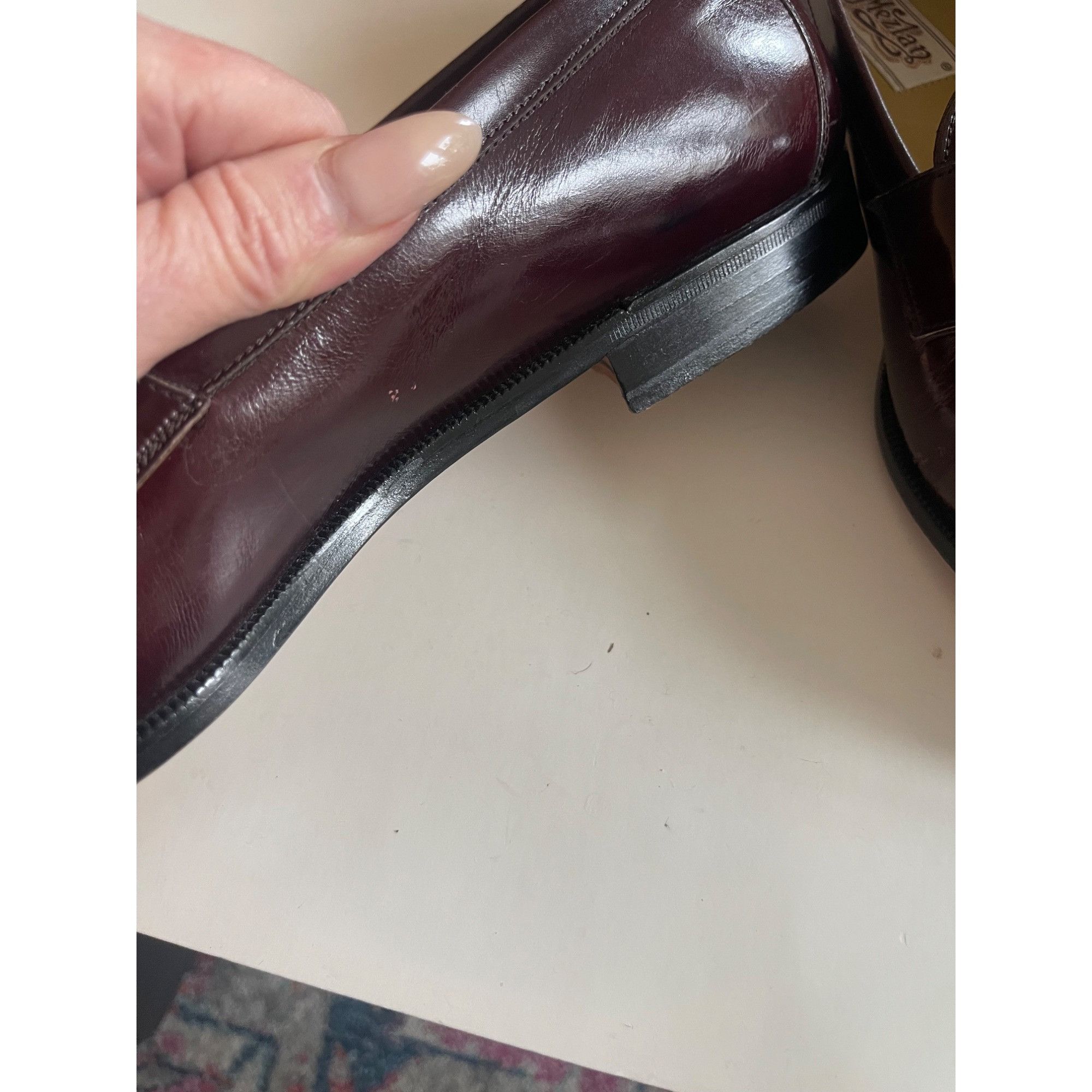 Mezlan MEZLAN BURGUNDY MADE IN SPAIN KILTI TASSEL LEATHER SLIP ON L Size US 10 / EU 43 - 16 Thumbnail