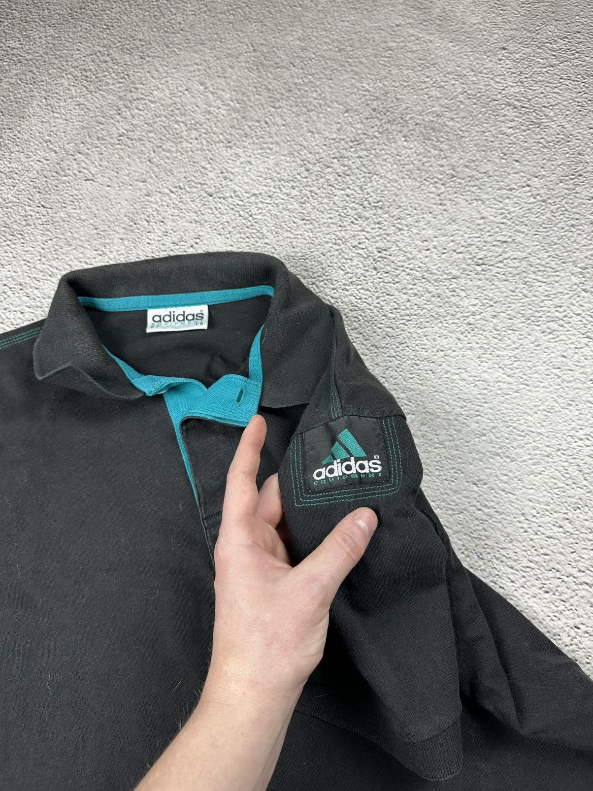 Adidas Vintage Adidas Equipment Polo Faded Y2K Logo Style Size US L / EU 52-54 / 3 - 7 Thumbnail