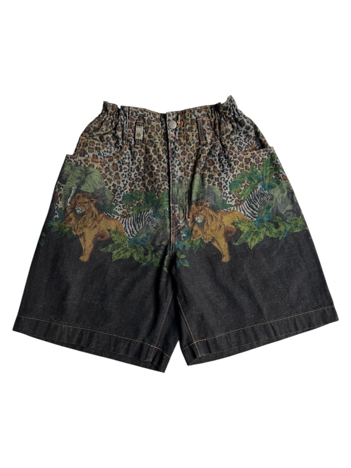 Kenzo VERY RARE VINTAGE PANTS SHORT KENZO JEANS TIGER PRINT Size US 30 / EU 46 - 2 Thumbnail