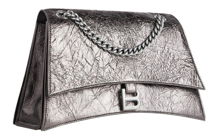 Balenciaga o1la1rc1a0725 Size: OS / Crush Chain Bag Medium in Grey Size ONE SIZE - 3 Thumbnail