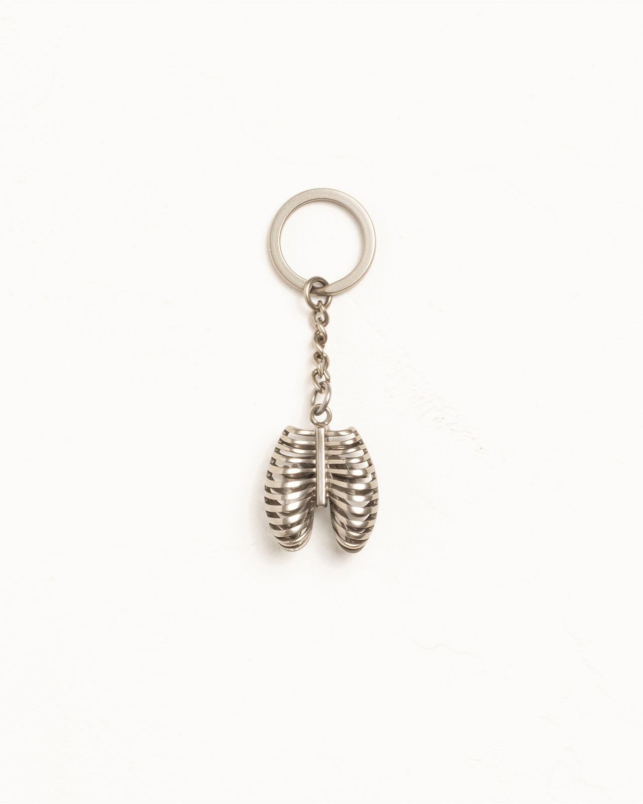 Stussy Stussy Rib Cage Logo Keychain in Metallic Silver Size ONE SIZE - 2 Thumbnail