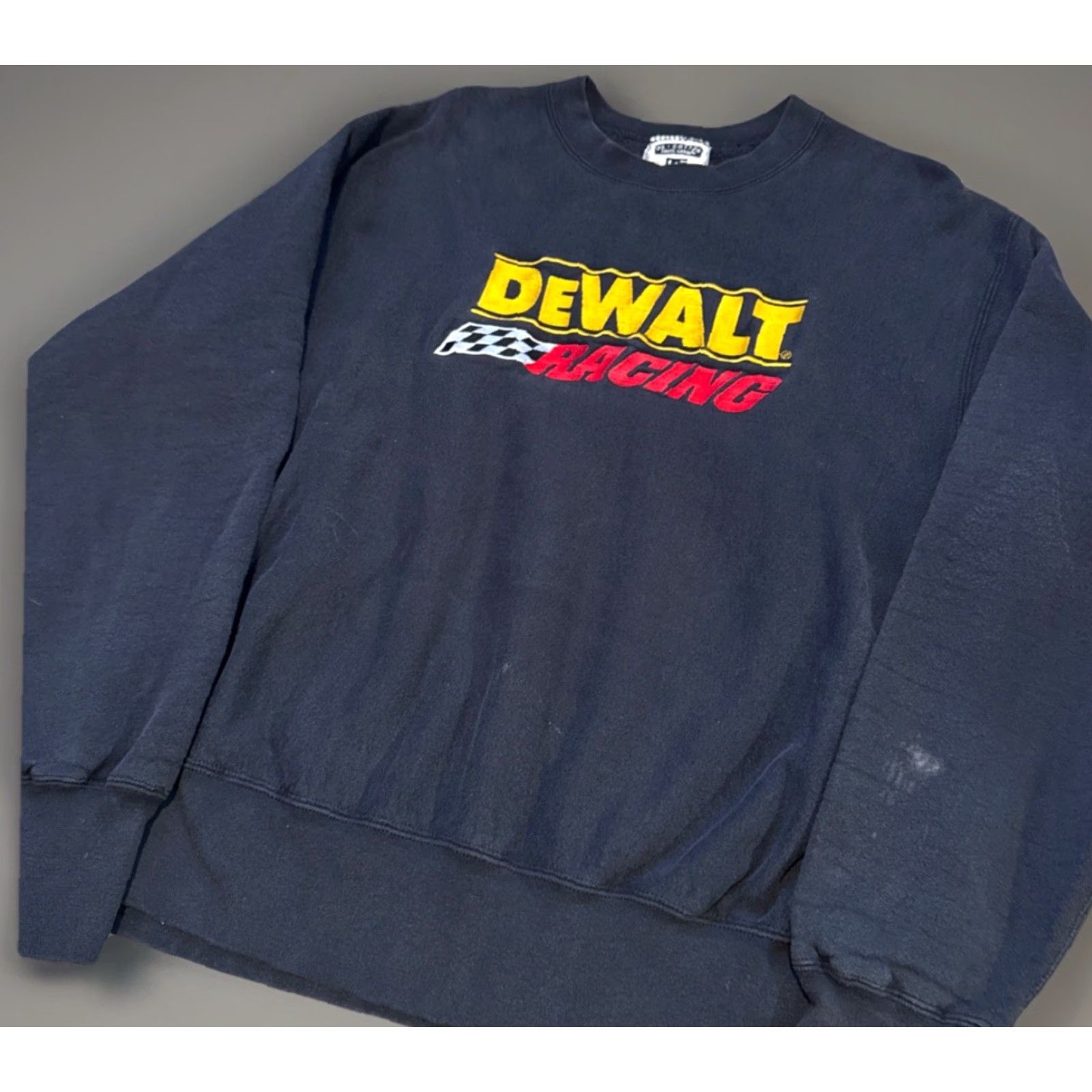 Lee VINTAGE 90s Dewalt Tools Racing Nascar Lee Cross Grain Crewneck Sweatshirt Large Mens Black Pullover Size US L / EU 52-54 / 3 - 4 Thumbnail