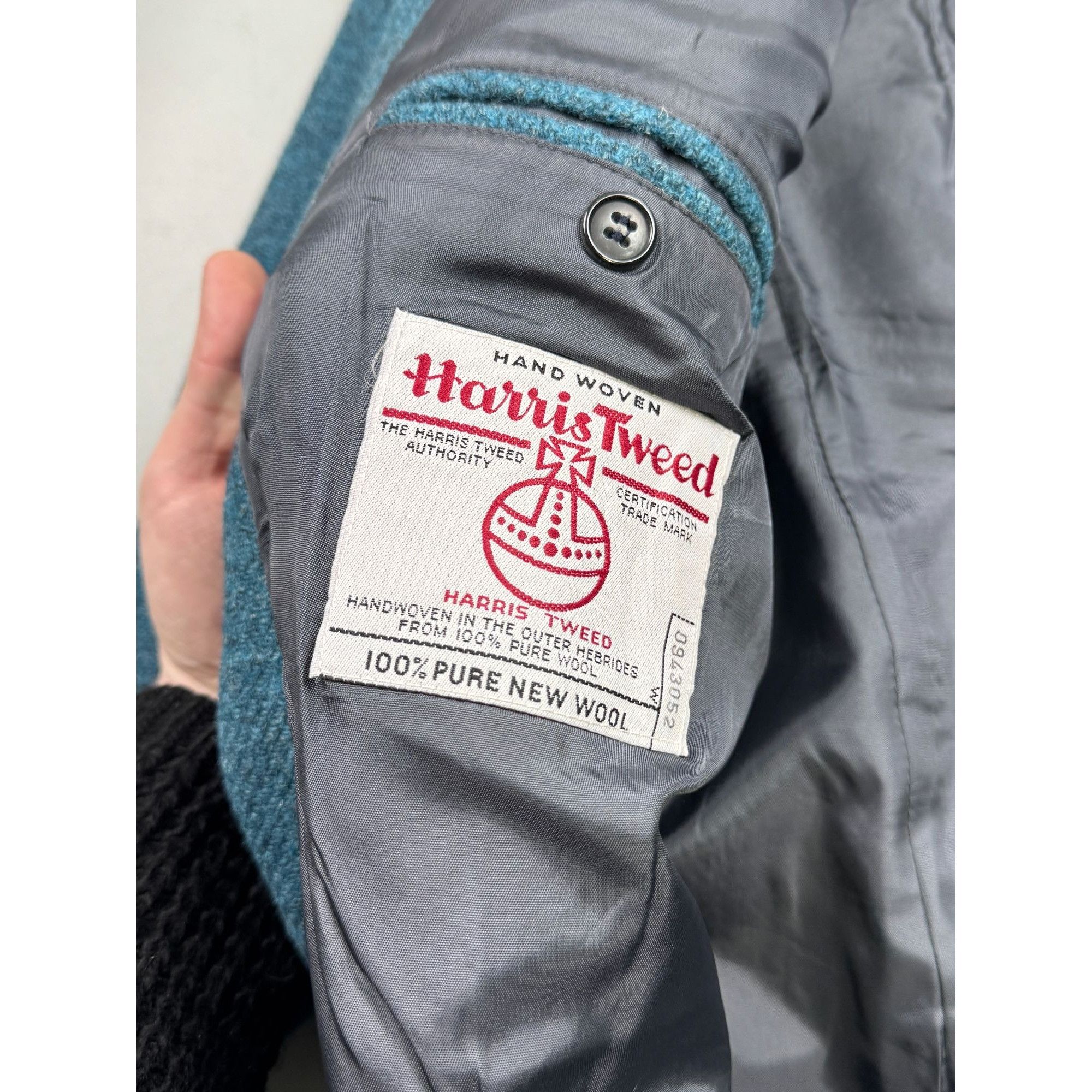 Harris Tweed Harris Tweed For Walbusch Teal Tweed Blazer (Y1244) Size 46R - 5 Thumbnail