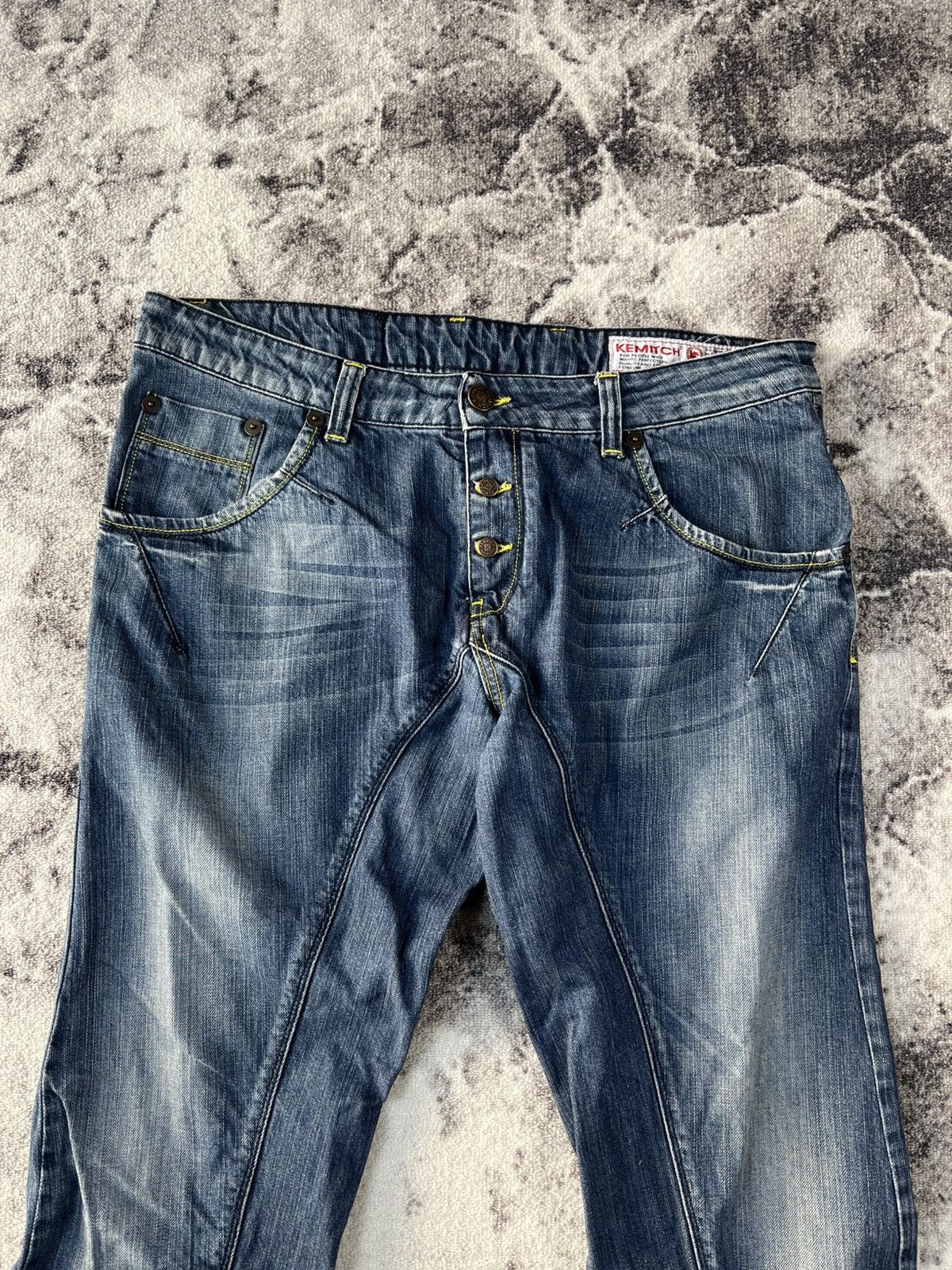 Other Kemitch Distressed Slim Biker Jeans Y2K Italy Size US 37 - 4 Thumbnail