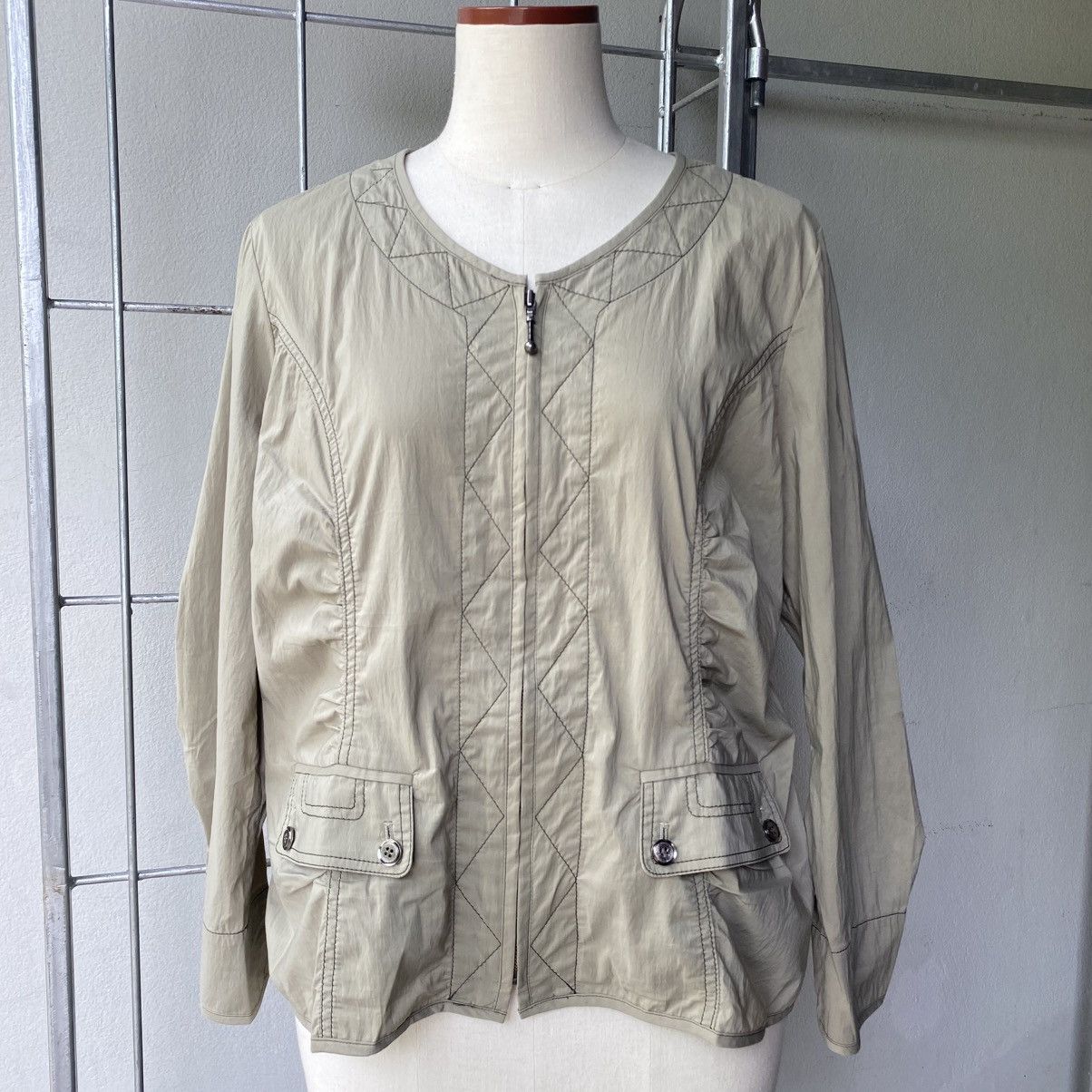 Kansai Yamamoto KANSAI BIS Beige Zip Jacket with Pocket Detail Size M / US 6-8 / IT 42-44 - 19 Thumbnail