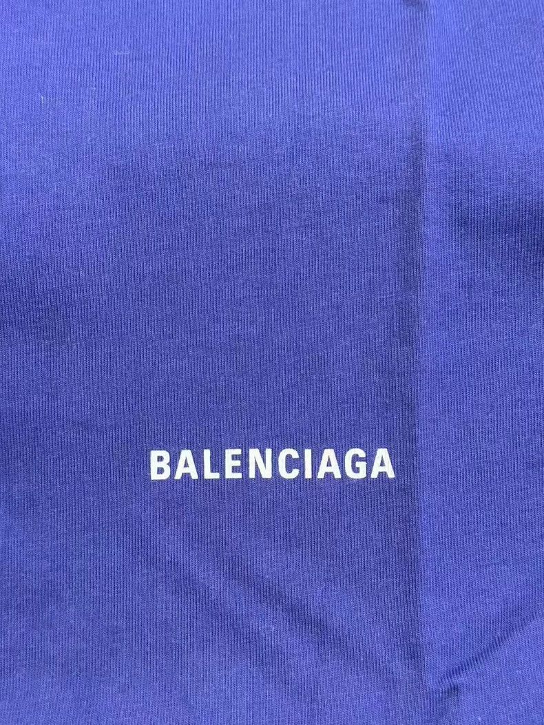 Balenciaga Balenciaga Blue Logo Short Sleeve Size US S / EU 44-46 / 1 - 3 Thumbnail