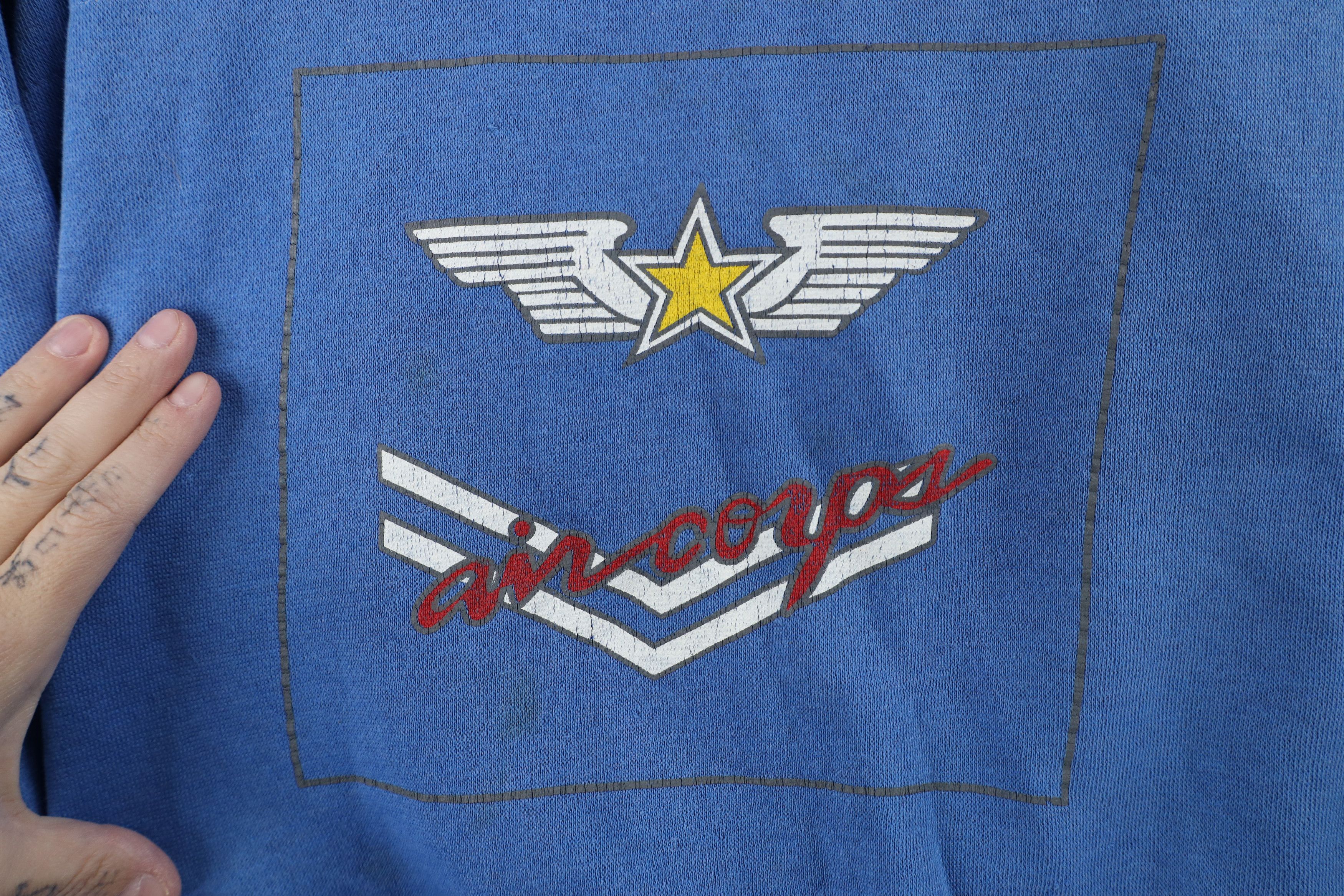 Vintage Vintage 90s Streetwear Aircorps Jumper Parachute Sweatshirt Size US XL / EU 56 / 4 - 4 Thumbnail