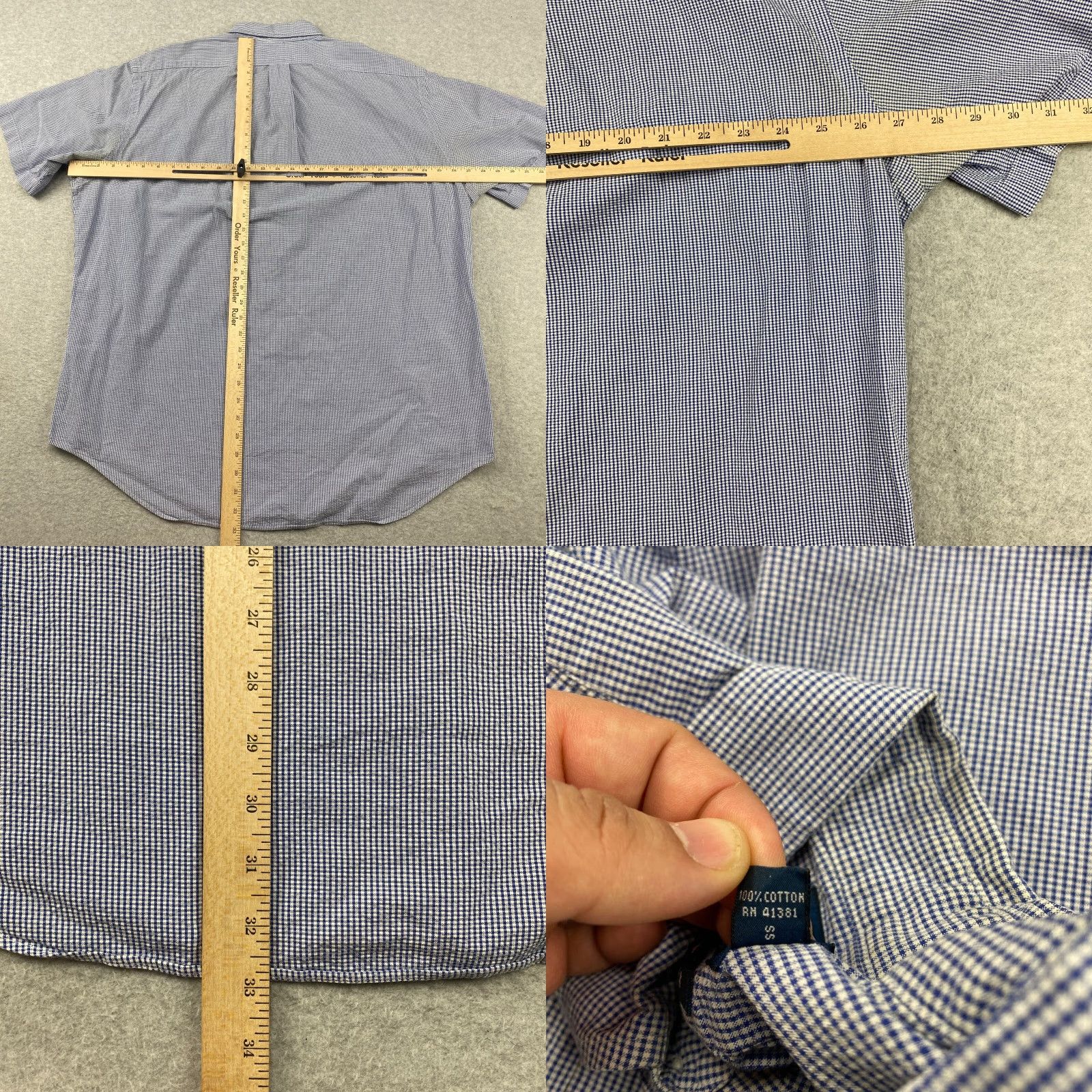 Ralph Lauren Ralph Lauren Button Down Shirt Mens XL Blue Checkered Short Sleeve Classic Fit Size US XL / EU 56 / 4 - 8 Thumbnail