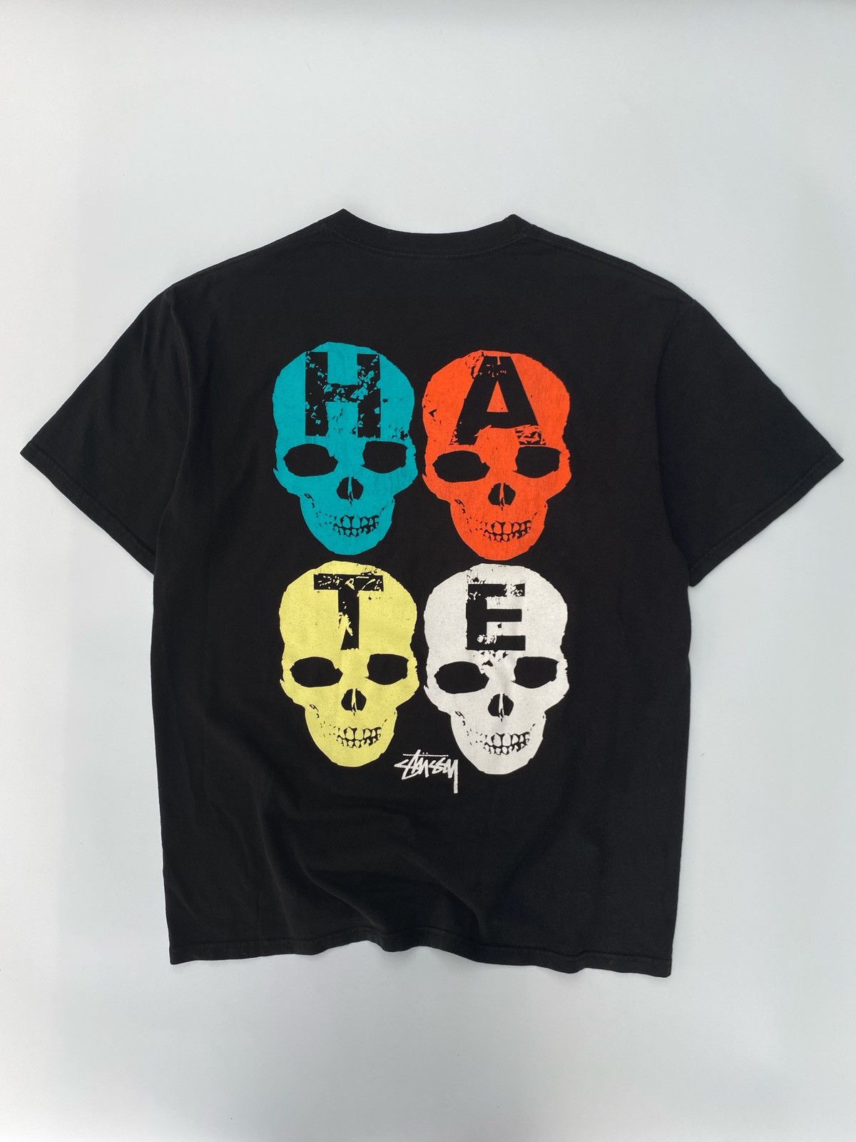 Stussy Vintage Love & Hate Stussy Skull Tee (2) Size US L / EU 52-54 / 3 - 4 Thumbnail