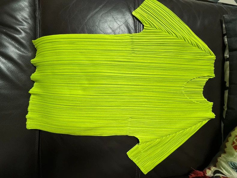 Issey Miyake Issey Miyake Pleated Green Top - dmc Size US M / EU 48-50 / 2 - 1 Thumbnail