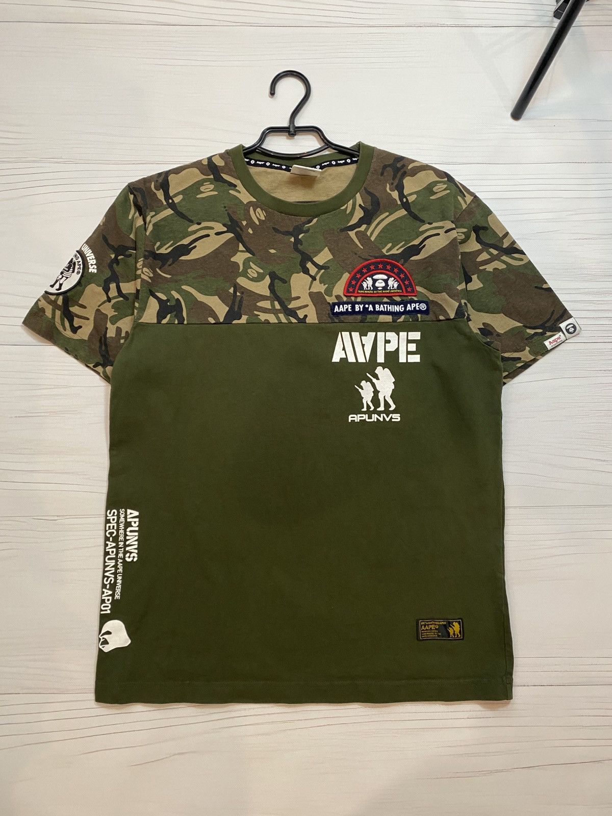 Aape Aape by A Bathing Ape Big logo y2k Camo T shirt Size US L / EU 52-54 / 3 - 2 Thumbnail