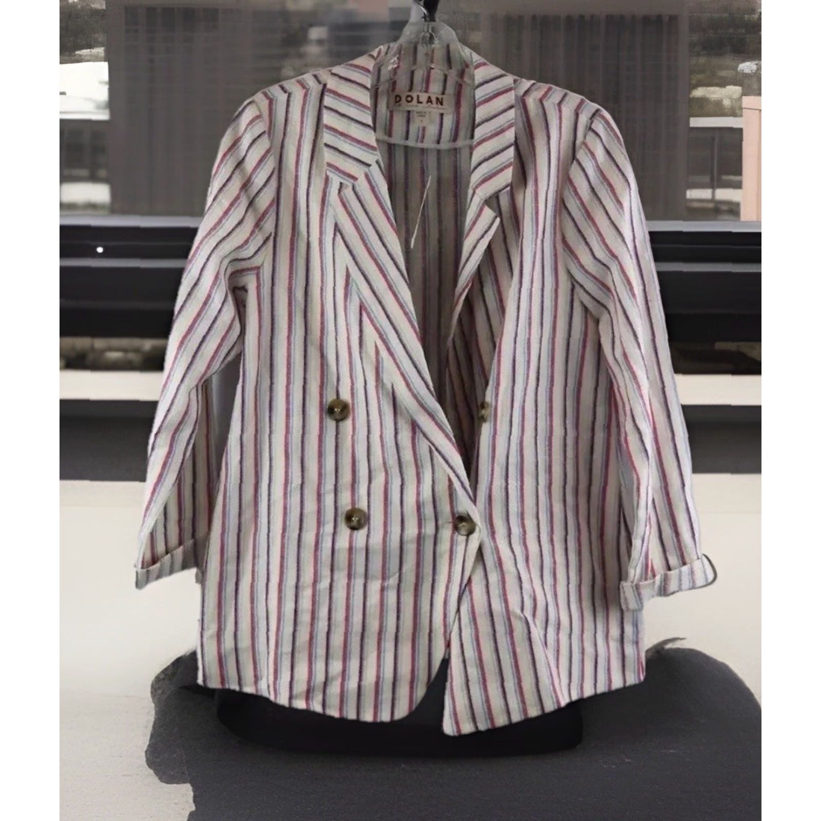 Anthropologie Anthropologie Women's Purple Stripe Linen Jacket Size S User: Anthropologie Women's Purple Stripe Linen Jacket Size S Size S / US 4 / IT 40 - 2 Thumbnail