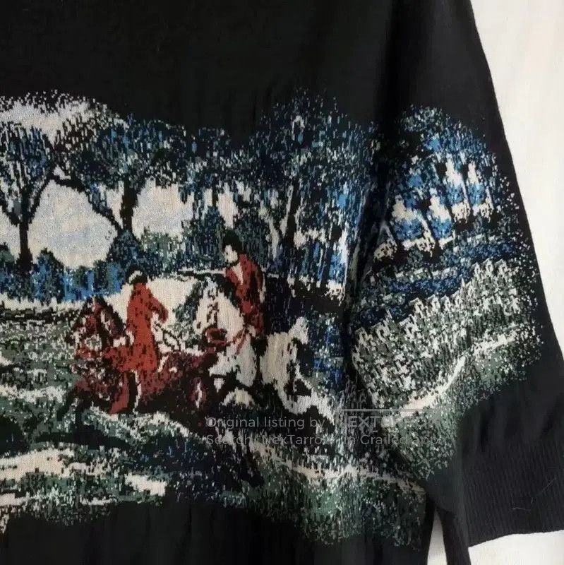 Dior Dior Black Wool Print Short Sleeve Sweater . Size S / US 4 / IT 40 - 4 Thumbnail