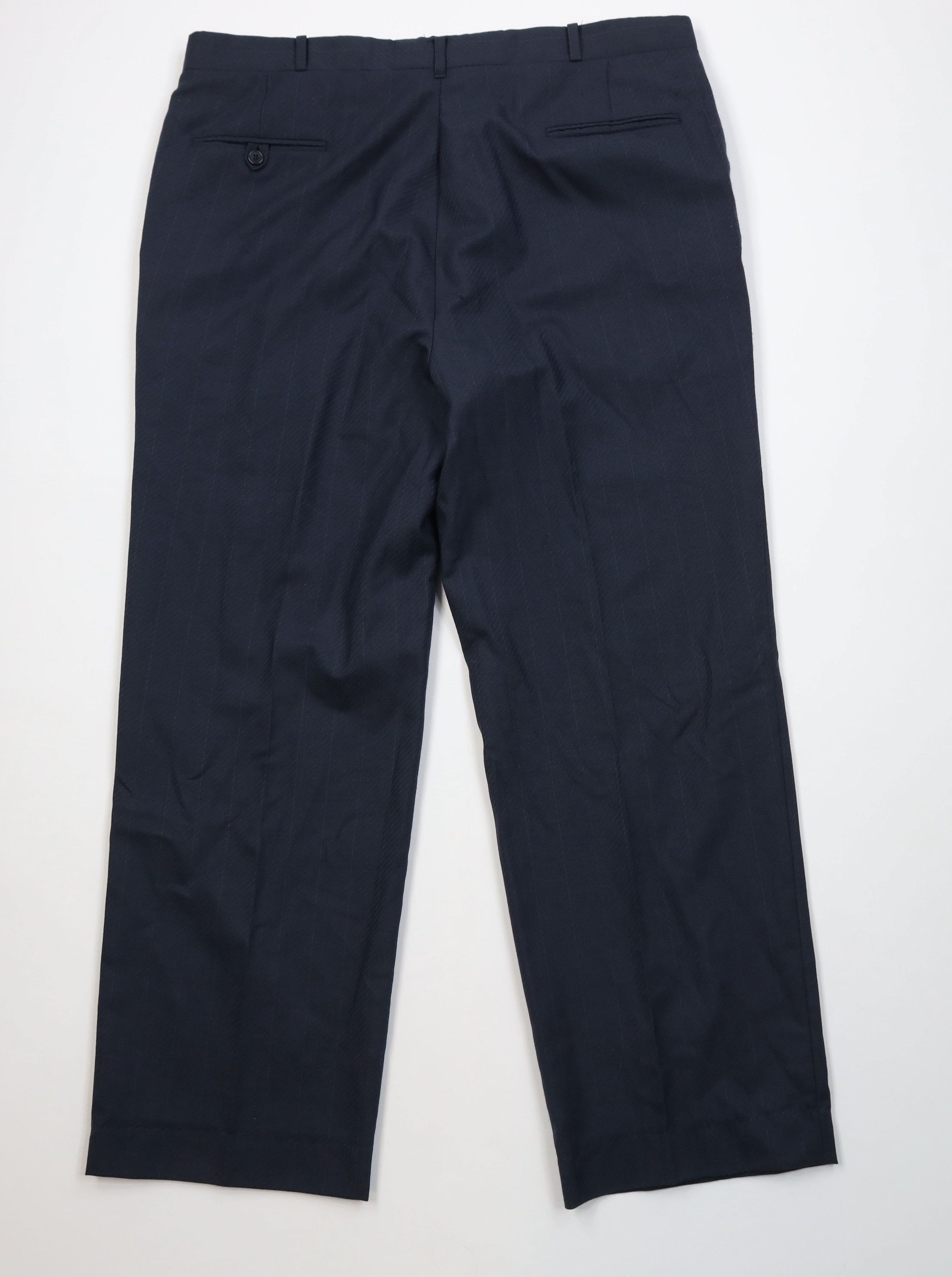 Vintage Vintage 70s Streetwear Knit Flared Wide Leg Chino Pants Blue Size US 40 / EU 56 - 8 Thumbnail