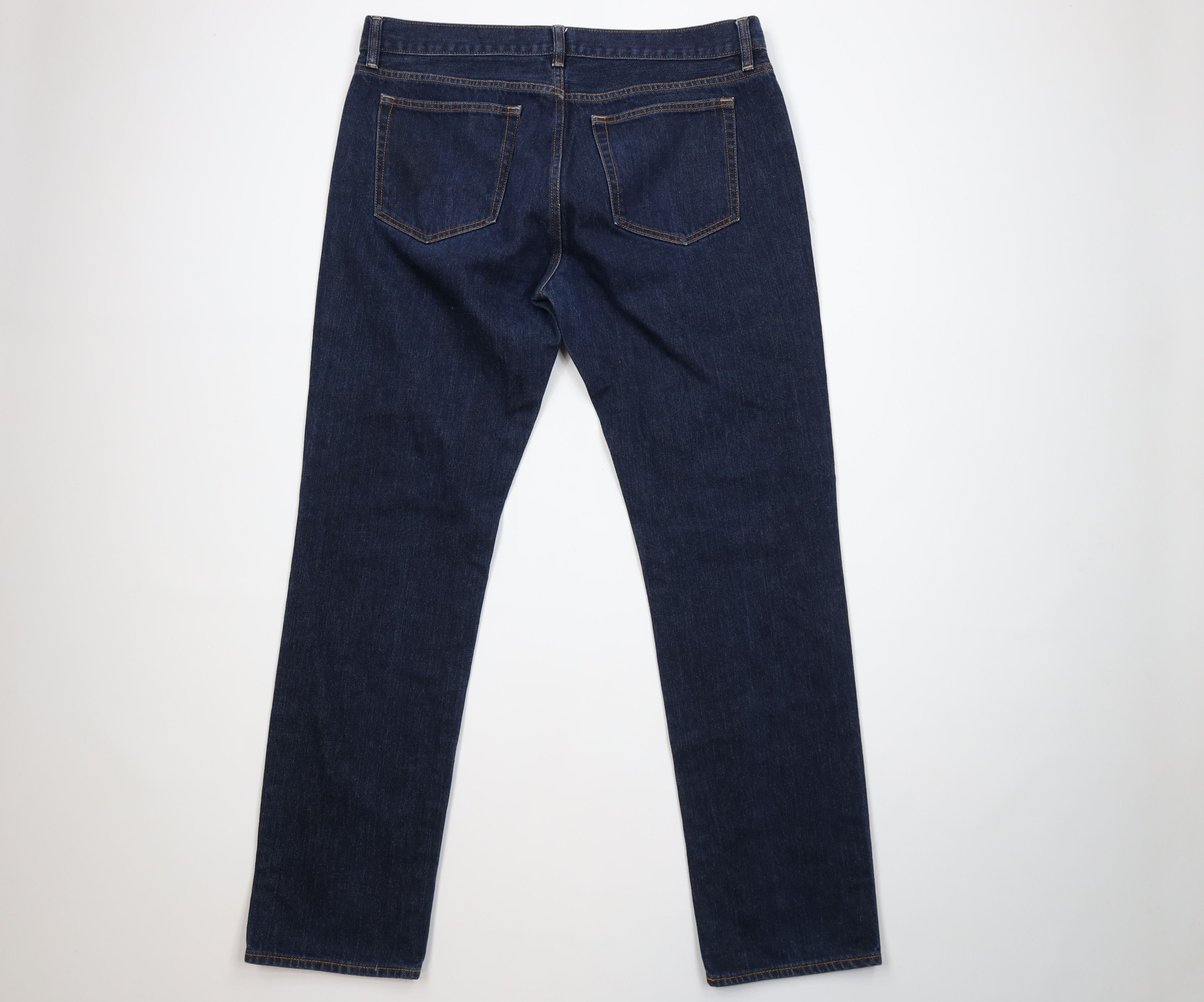 J.Crew J Crew Driggs Slim Fit Straight Leg Denim Jeans Indigo Blue Size US 35 - 7 Thumbnail
