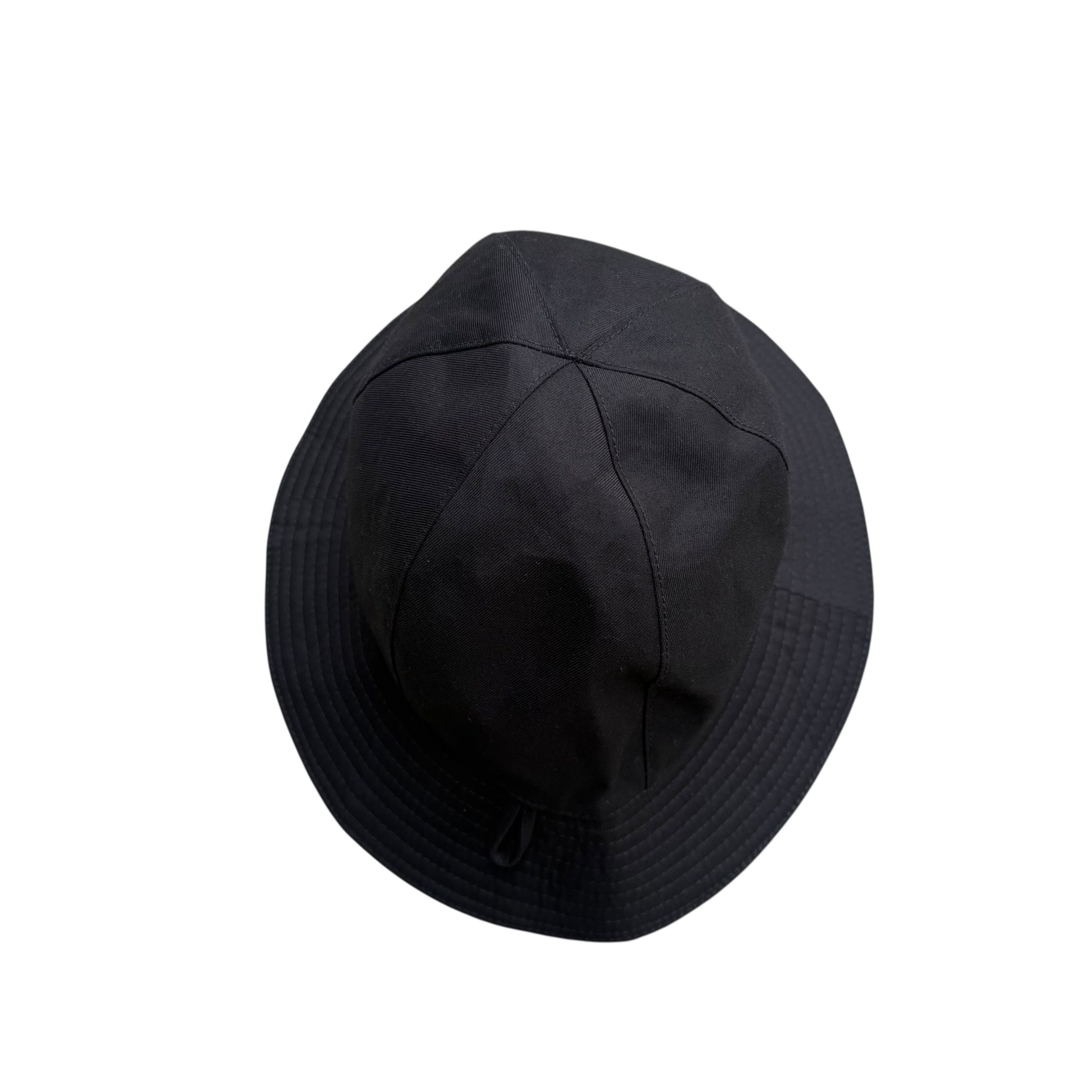 Hermes Hermes Black Gabardine and Printed Silk Twilly Bucket Hat Size ONE SIZE - 5 Thumbnail