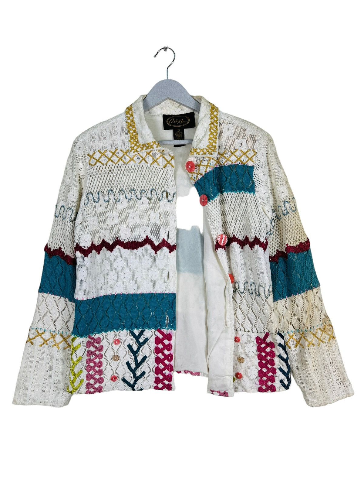 🔥 VINTAGE ALEX KU PATCHWORK COLORY KNITTED