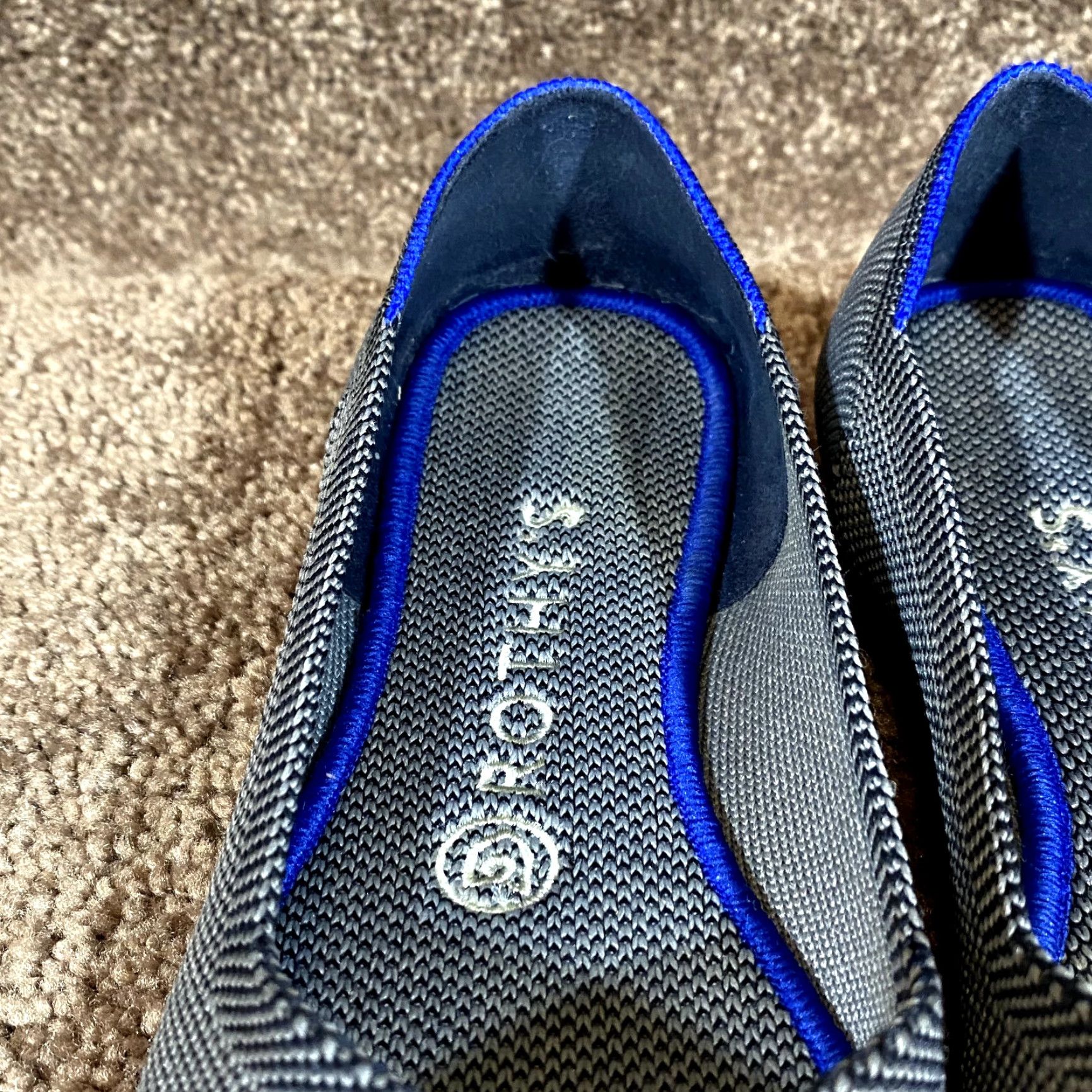 Vintage ROTHYS Flats Womens 7 Gray Flat Slip On Round Toe Career Workwear Cocktail Business Shoes Size US 7 / IT 37 - 5 Thumbnail