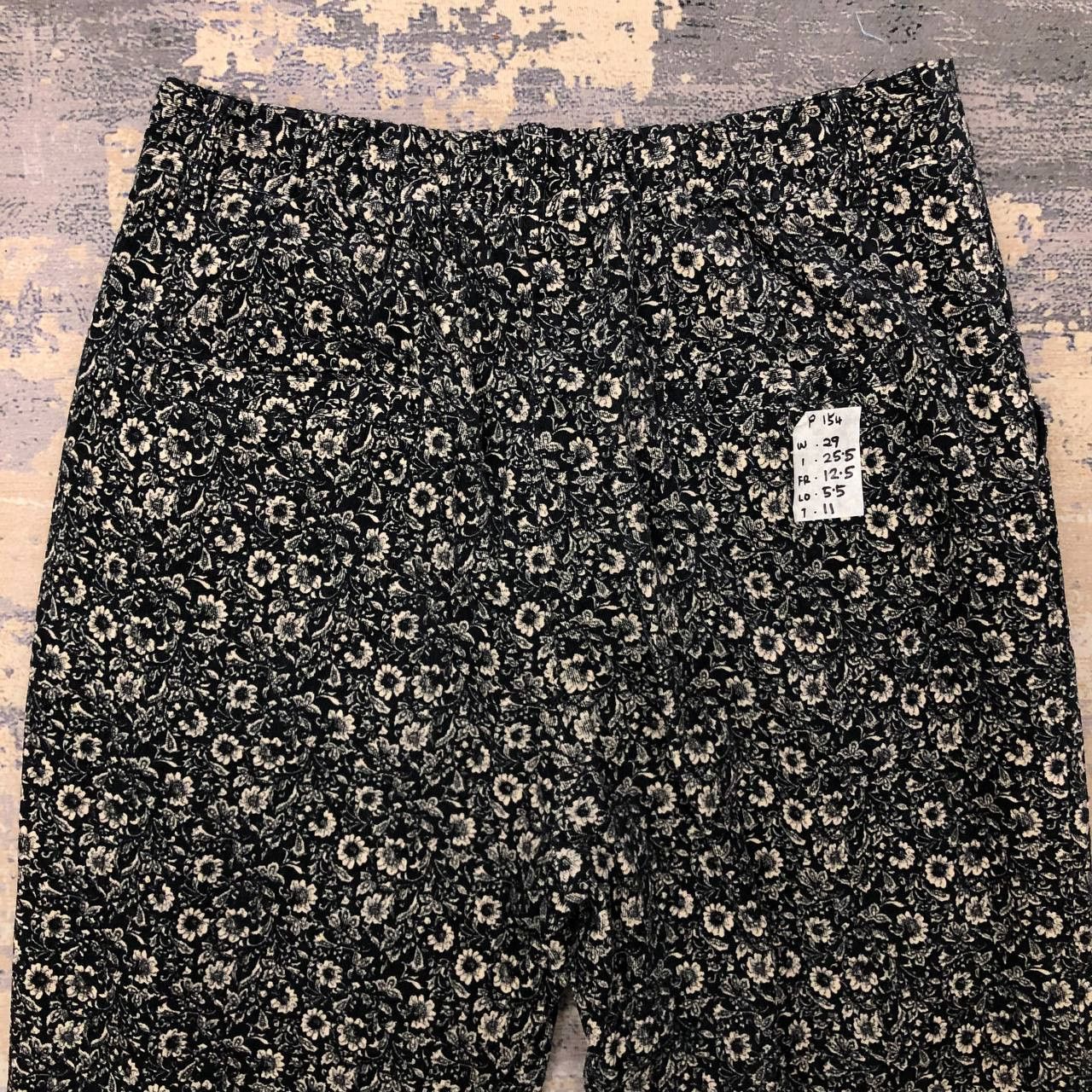 Japanese Brand P154 VTG JAPAN FLOWER FULLPRINT SKINNY PANTS Size 29" - 4 Thumbnail