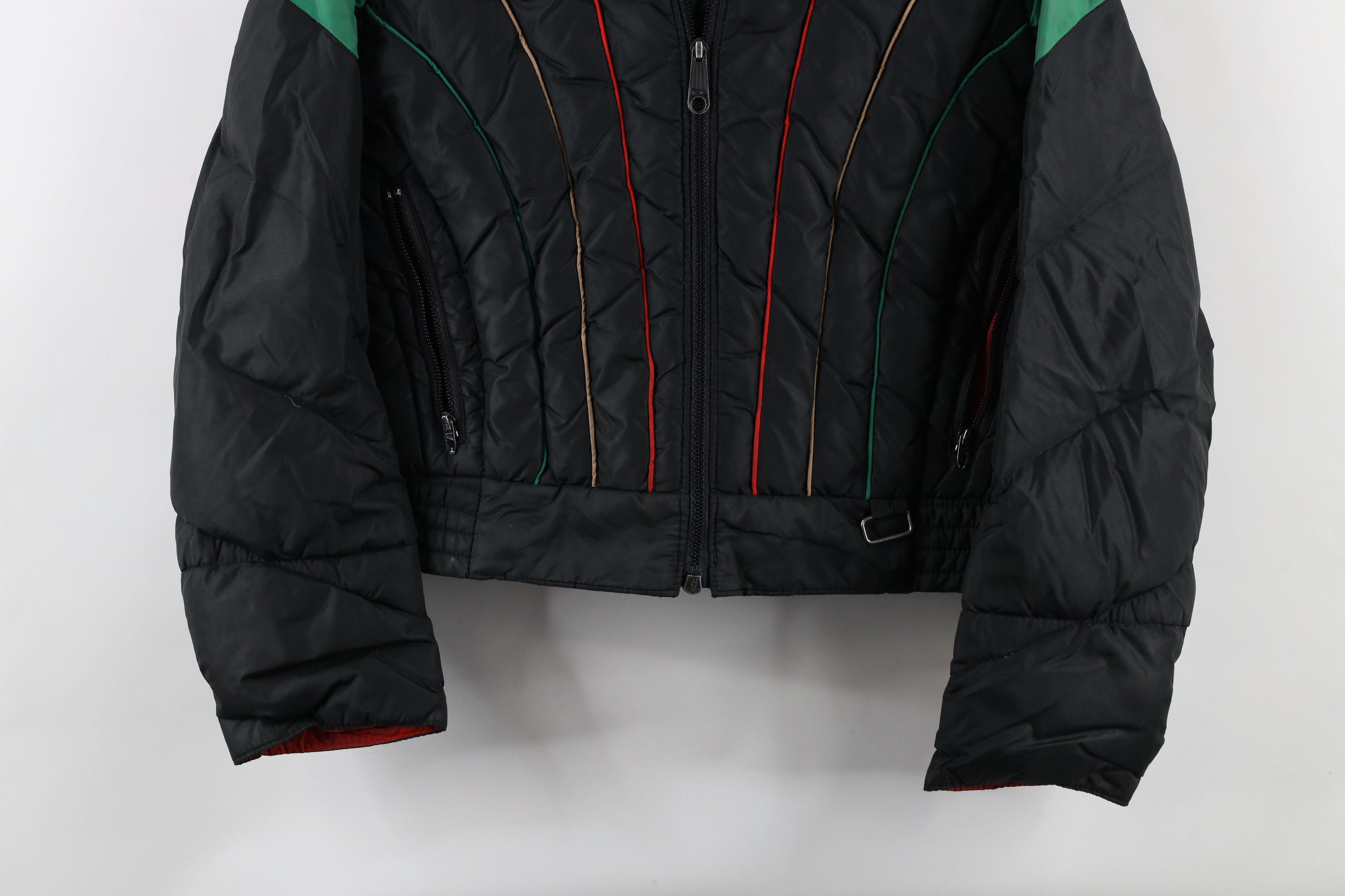 Vintage Vintage 60s 70s Streetwear Striped Duck Down Puffer Jacket Size M / US 6-8 / IT 42-44 - 3 Thumbnail