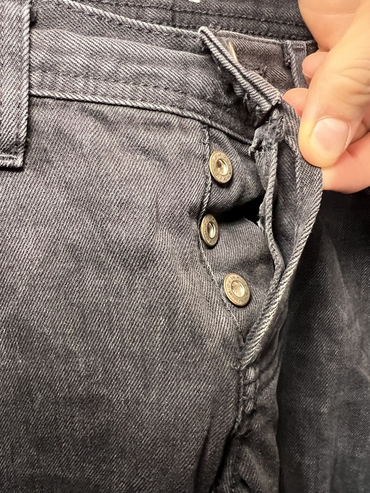Naked & Famous Vintage Naked & Famous black raw selvedge denim slim jeans Size US 33 - 5 Thumbnail