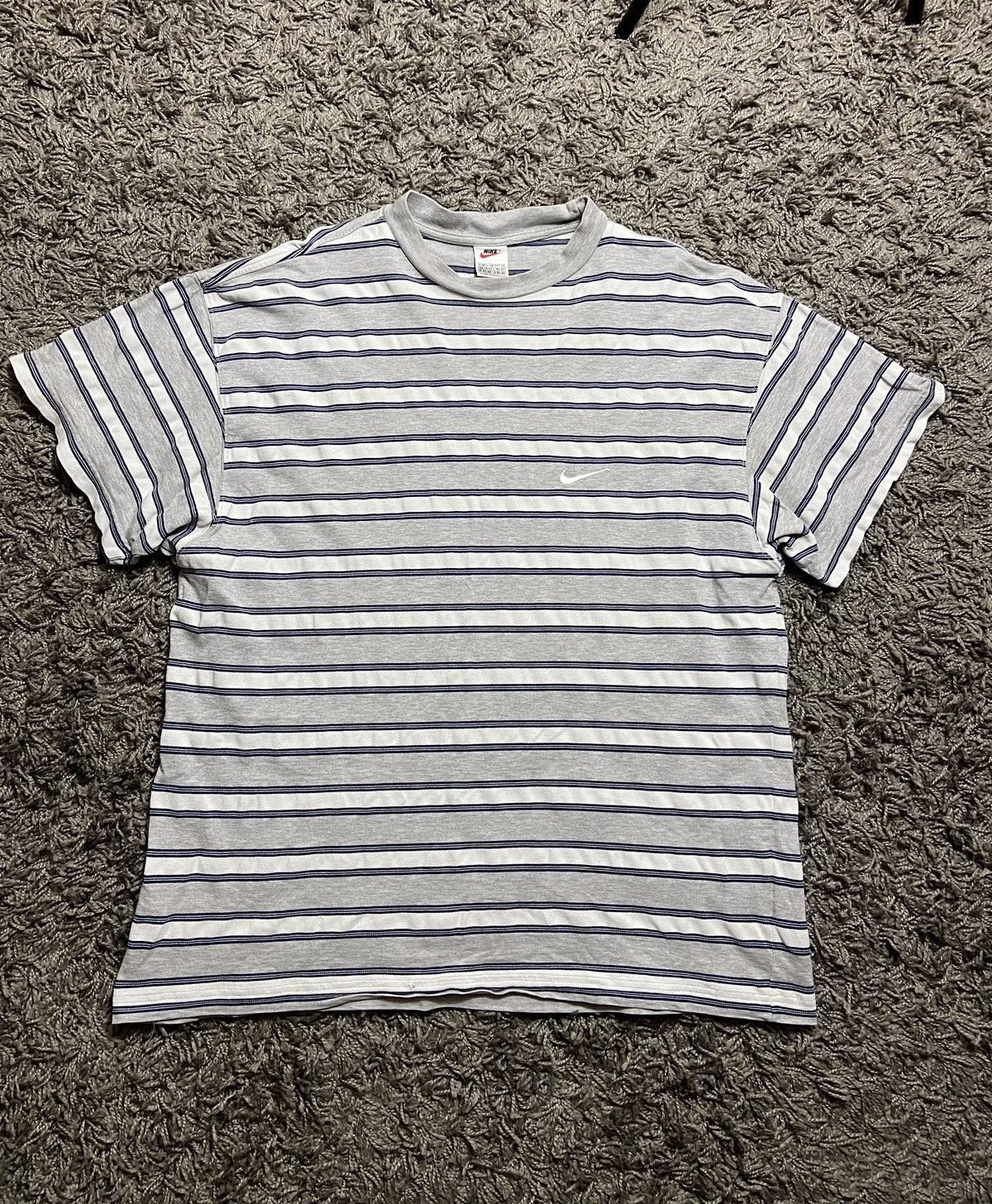 Nike × Vintage NIKE VINTAGE 00s COTTON STRIPPED RAP ADULT T-SHIRT Size US XL / EU 56 / 4 - 1 Thumbnail