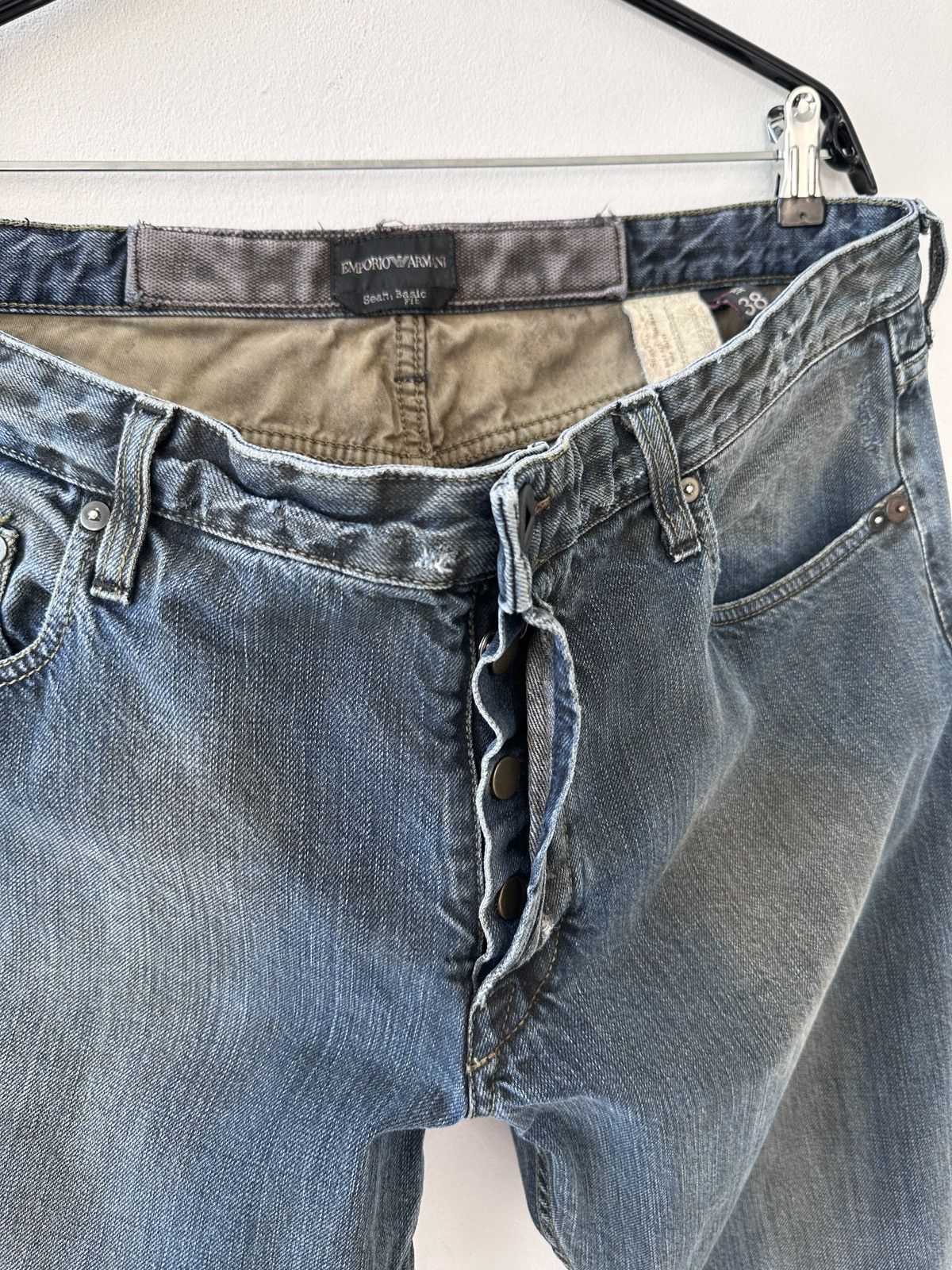 Emporio Armani Emporio Armani Sean Basic Fit Jeans Mens Size 38 Blue Denim Size US 38 / EU 54 - 15 Thumbnail