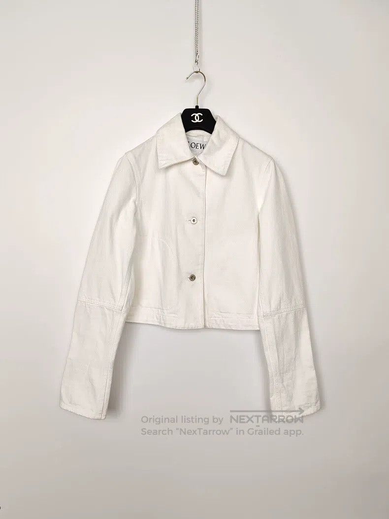Loewe Loewe Women's Leather Patch Denim Jacket Size XXS / US 00 / IT 34 - 1 Thumbnail