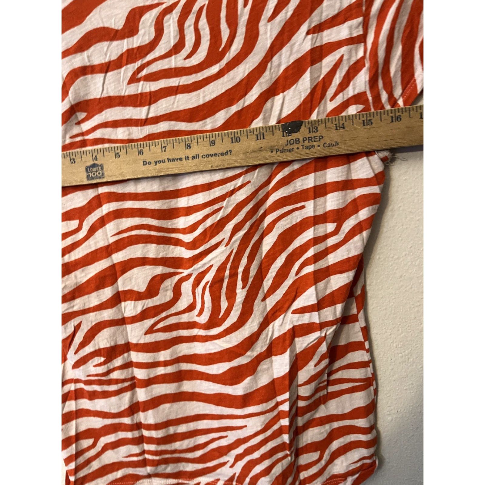Ann Taylor LOFT T-Shirt Orange Animal Print Round Neck Cap Sleeve Top Tee Medium Womens Size M / US 6-8 / IT 42-44 - 5 Thumbnail