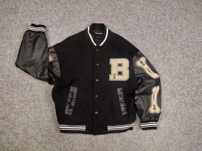 Japanese Brand Vintage Bones Japan Skeleton Letterman Varsity Bomber Jacket Size US S / EU 44-46 / 1 - 5 Thumbnail