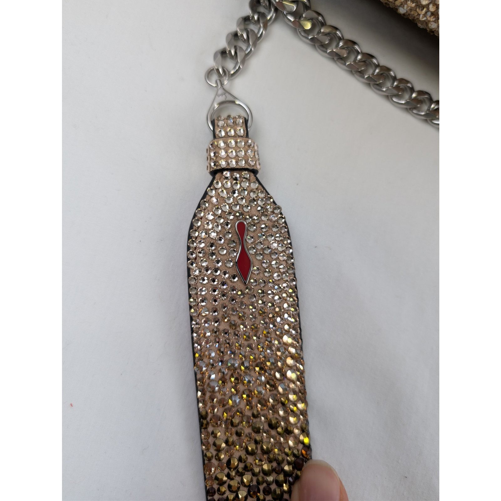 Christian Louboutin o1rshd1 Size: OS / Elisa Small VV/Strass Degrade Bag in Nude Size ONE SIZE - 6 Thumbnail