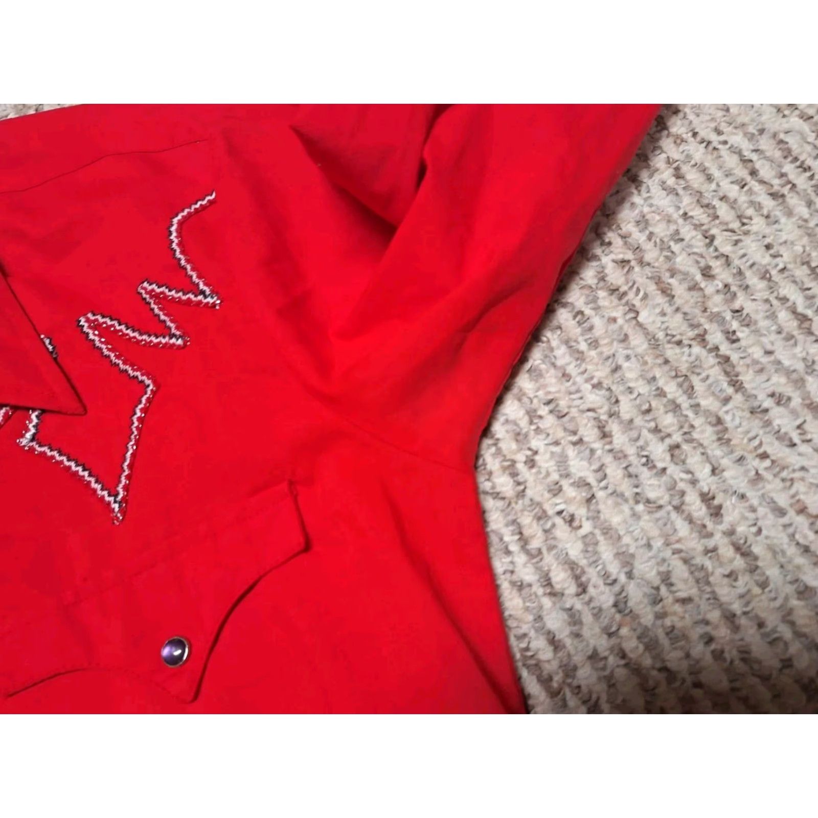 Armani VINTAGE KARMAN Western Shirt Pearl Snap Mens M Red Size US M / EU 48-50 / 2 - 3 Thumbnail