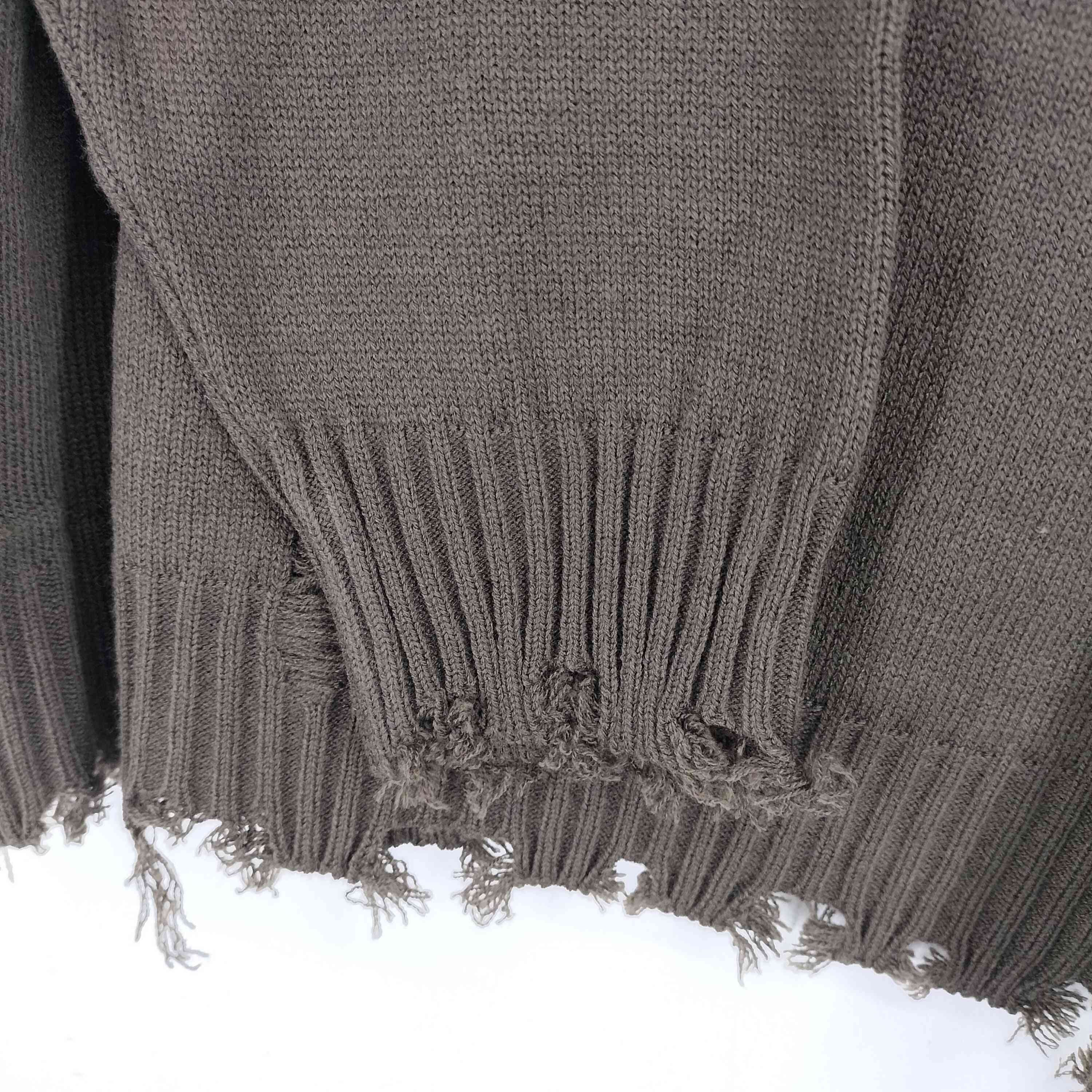 Yohji Yamamoto syte by Yohji Yamamoto WOOL DAMAGE V NECK PULLOVER Size US XXL / EU 58 / 5 - 4 Thumbnail