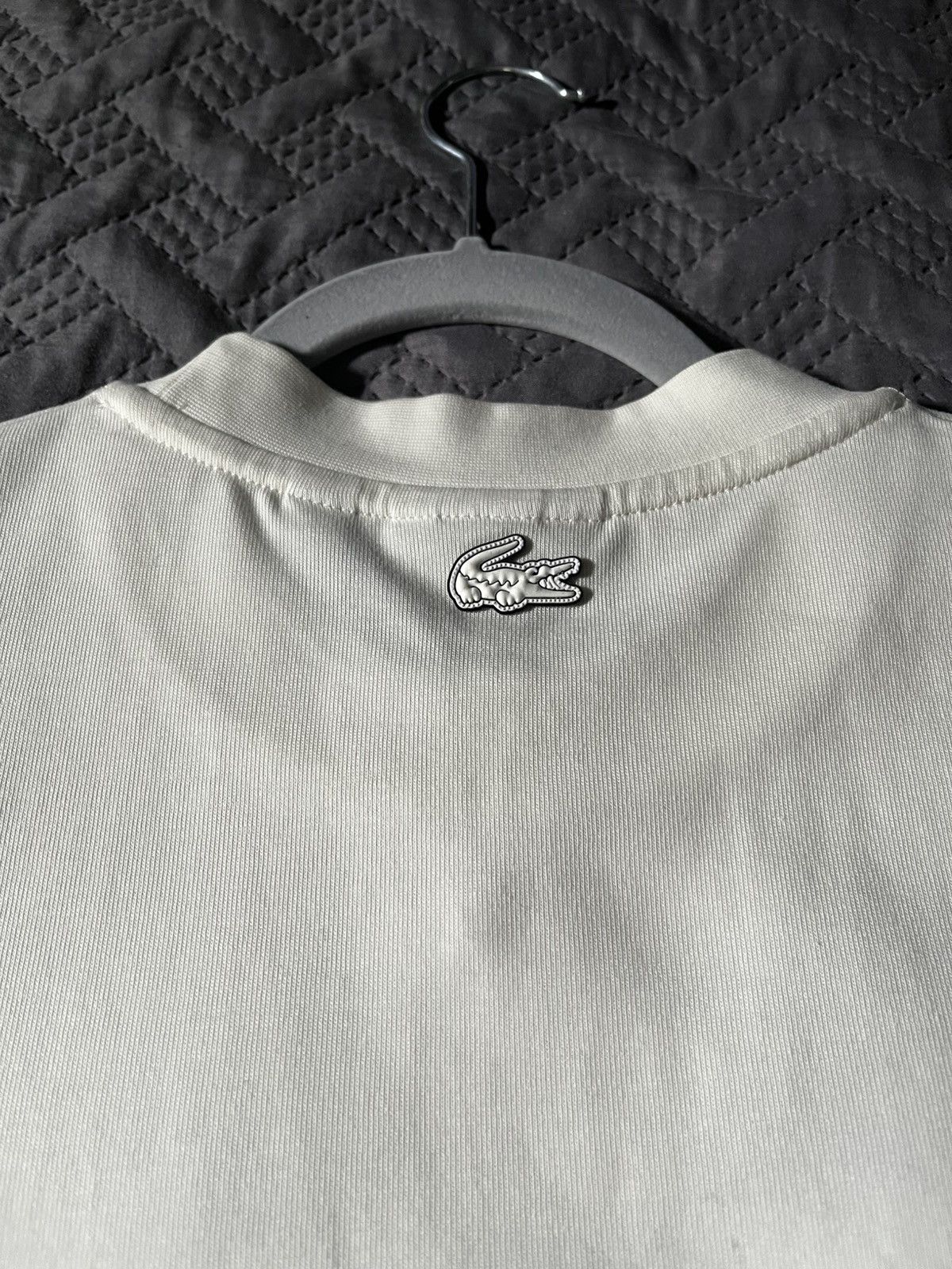 Lacoste Lacoste Mens Loose Fit Cotton Jersey Print T-Shirt White Size US S / EU 44-46 / 1 - 4 Thumbnail