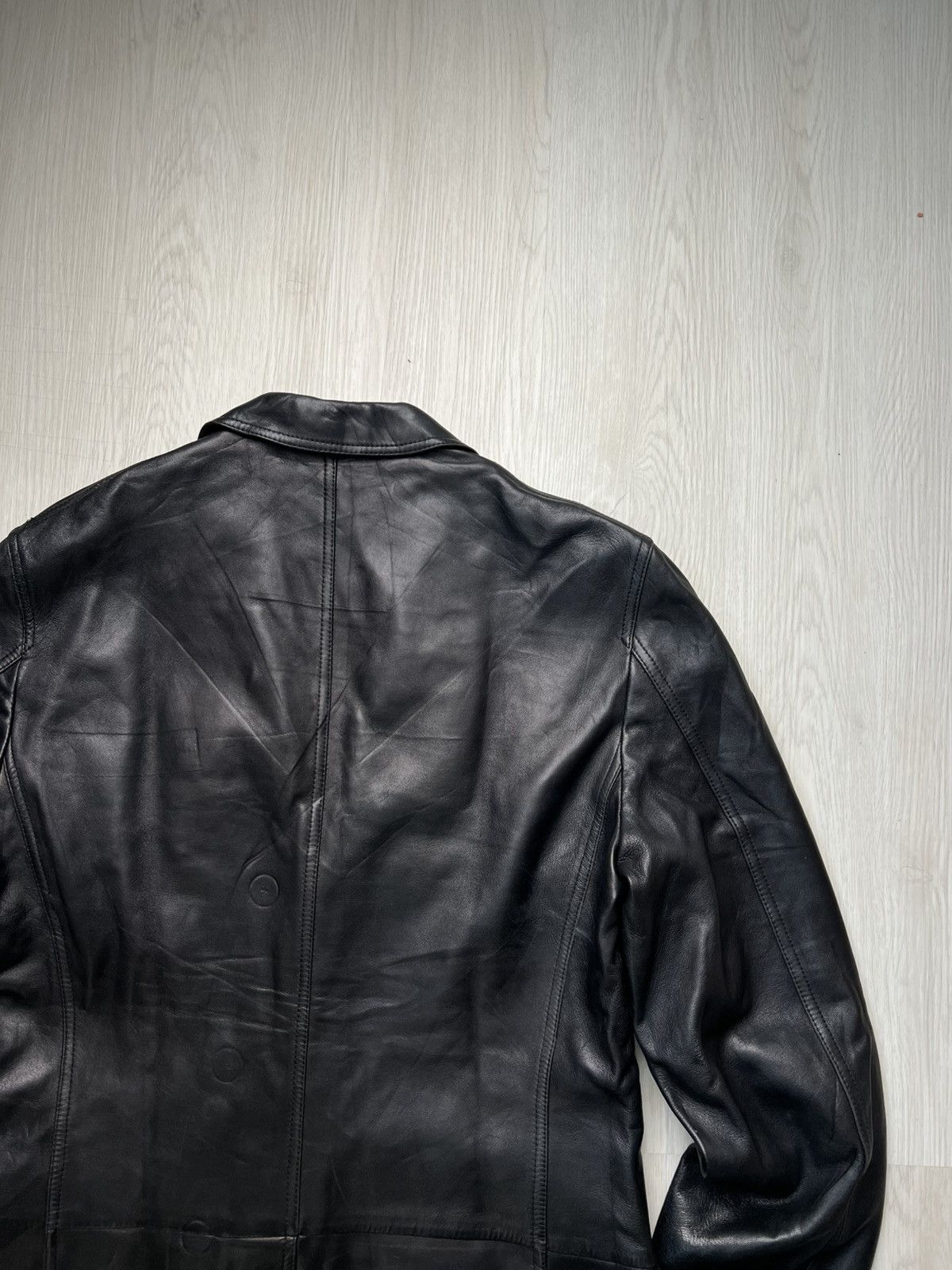 Yves Saint Laurent Fall 2002 Tom Ford For Yves Saint Laurent Leather Blazer Size US M / EU 48-50 / 2 - 4 Thumbnail