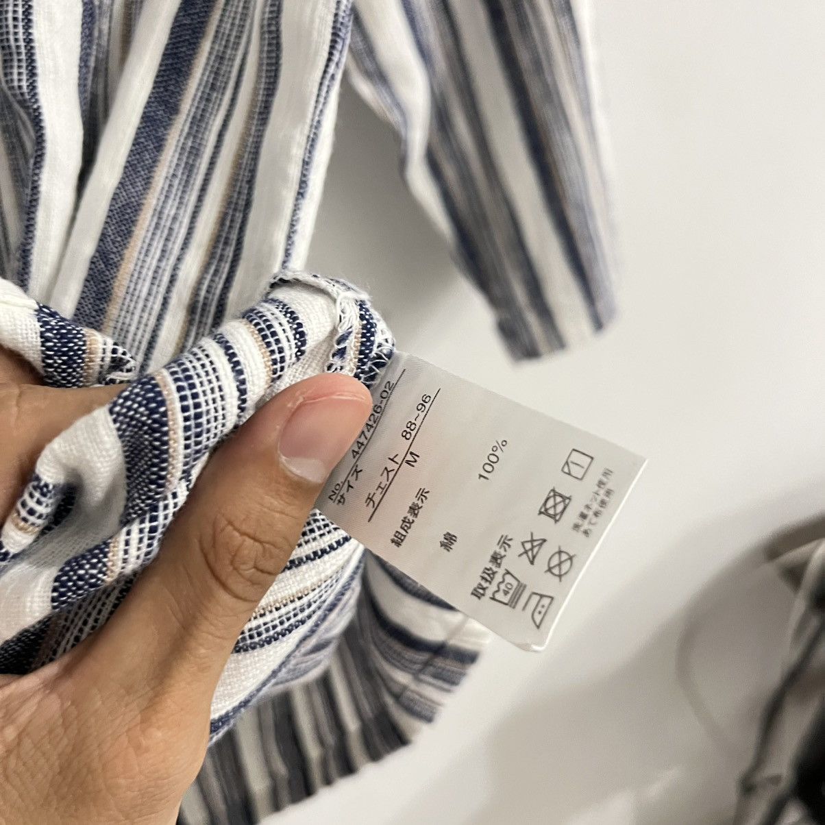 Japanese Brand Varese Uomo Striped 3/4 Sleeve Button Up Size US M / EU 48-50 / 2 - 4 Thumbnail
