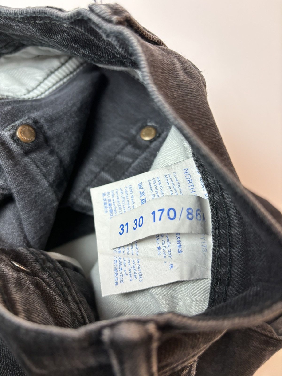 Acne Studios Acne Studios Bla Konst North Used Black Denim Size US 31 - 4 Thumbnail