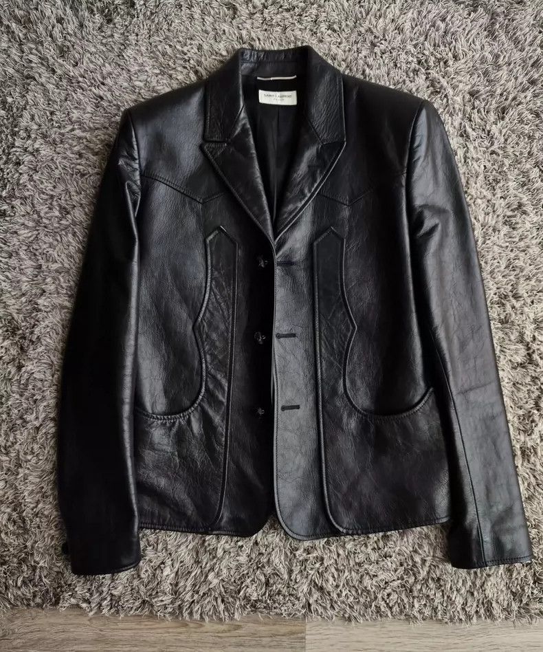 Saint Laurent Paris Saint Laurent Paris 1919 Sword Collar Western Leather jack Size US M / EU 48-50 / 2 - 1 Thumbnail