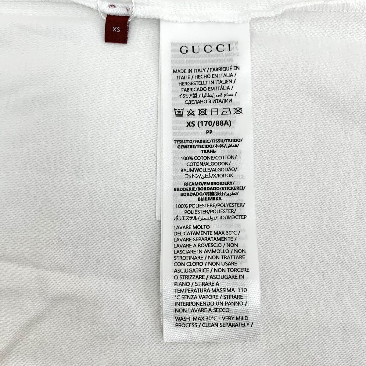 Gucci Gucci White Badge Embroidered Short Sleeve T-shirt K26WX Size XS / US 0-2 / IT 36-38 - 7 Thumbnail
