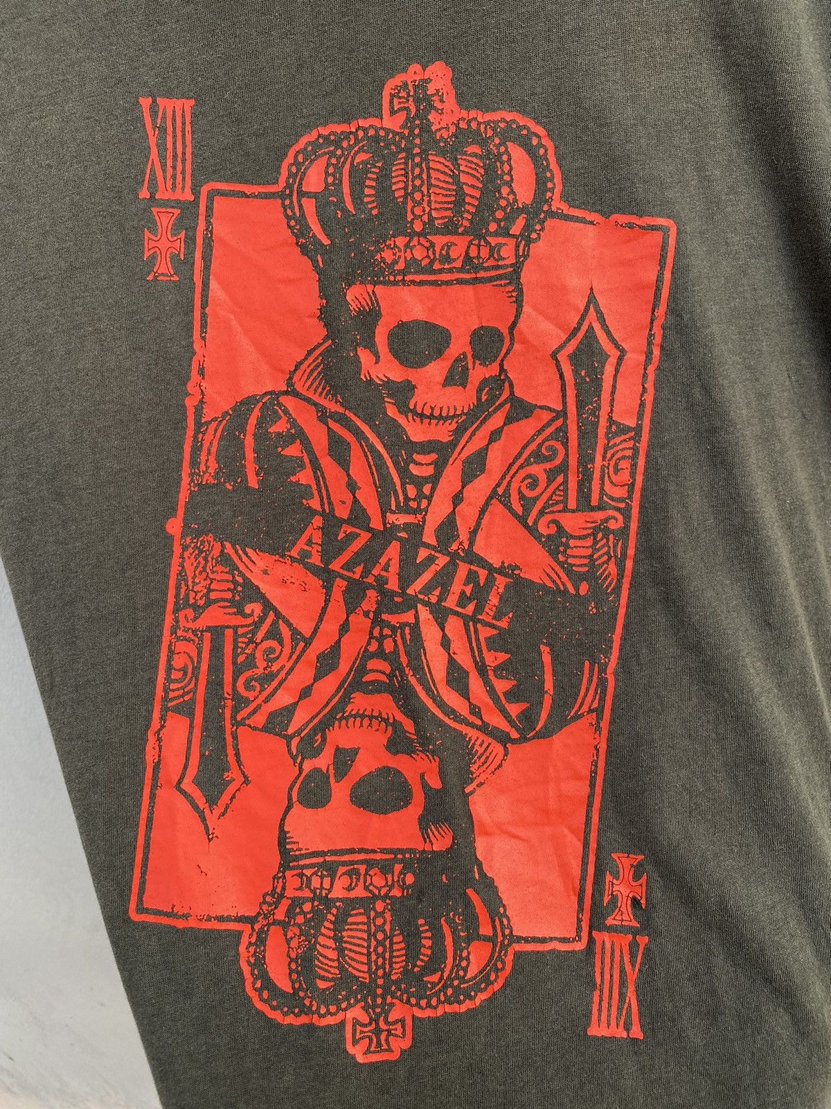 Designer × Japanese Brand × Vintage Vintage RARE 90s DEVIL AZAZEL T-Bar Distressed Tshirt Size US XL / EU 56 / 4 - 4 Thumbnail