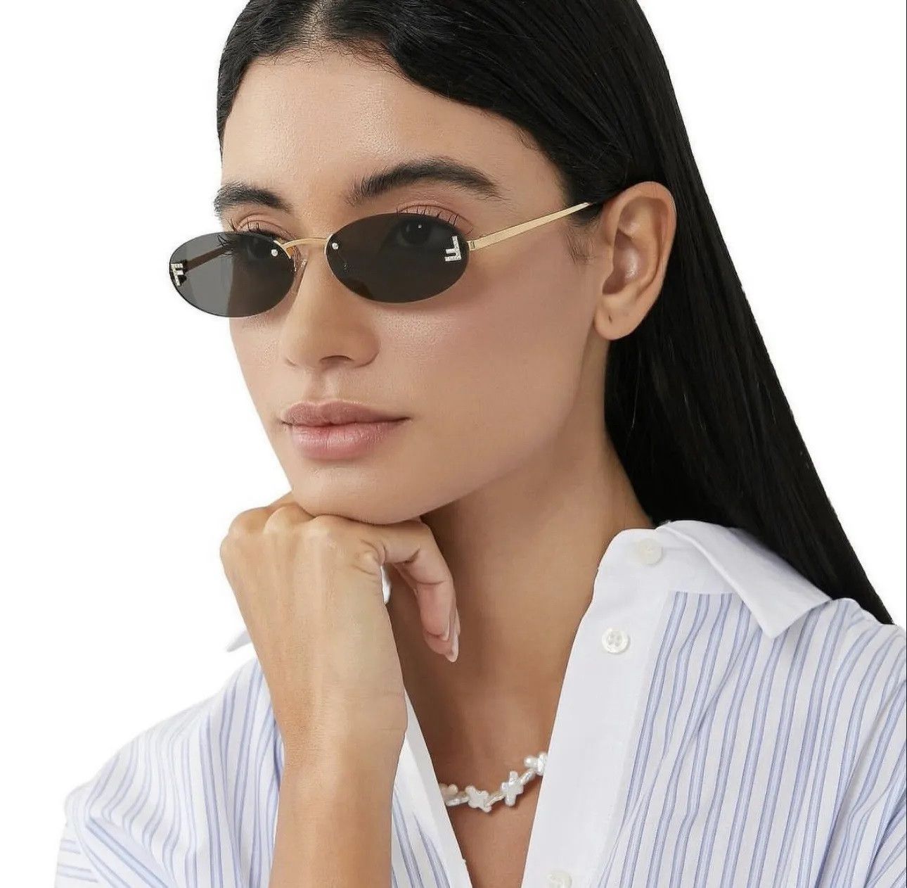 Fendi Fendi FIRST CRYSTAL Sunglasses FE4075US 30A NEW AUTHENTIC Size ONE SIZE - 12 Thumbnail