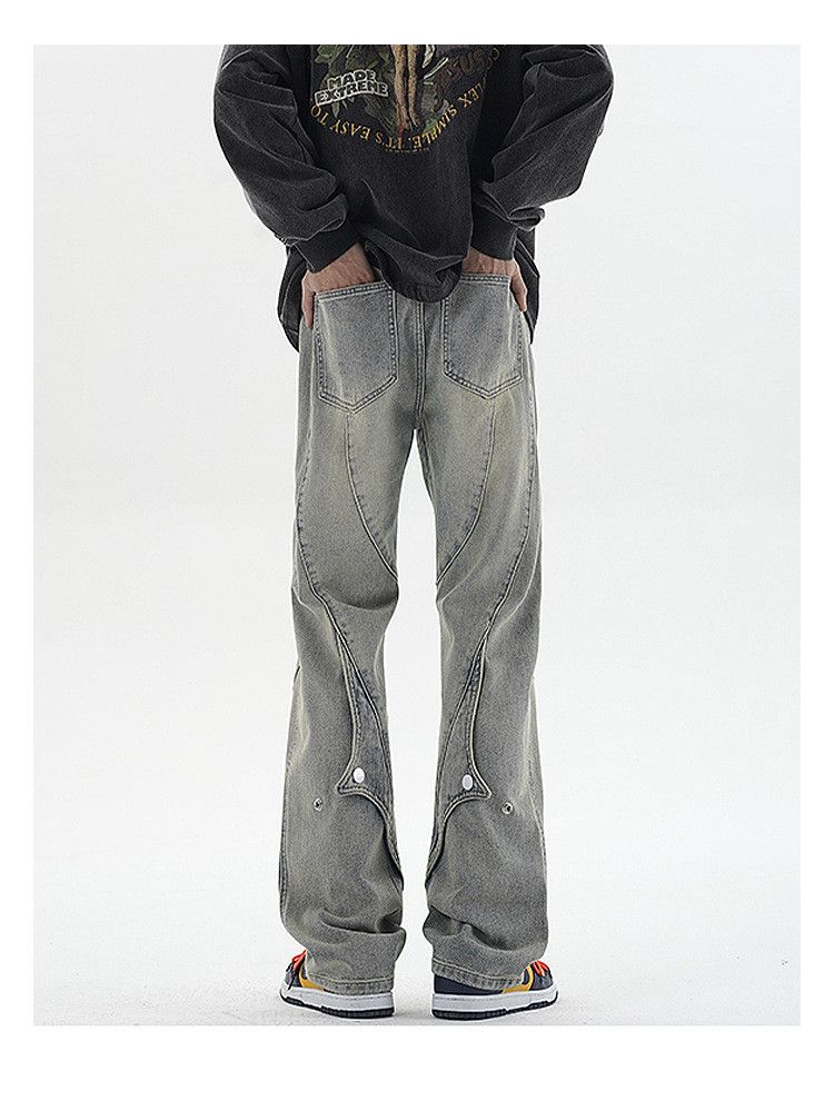 Japanese Brand Men's American high street oversized flared loose jeans Size US 32 / EU 48 - 3 Thumbnail