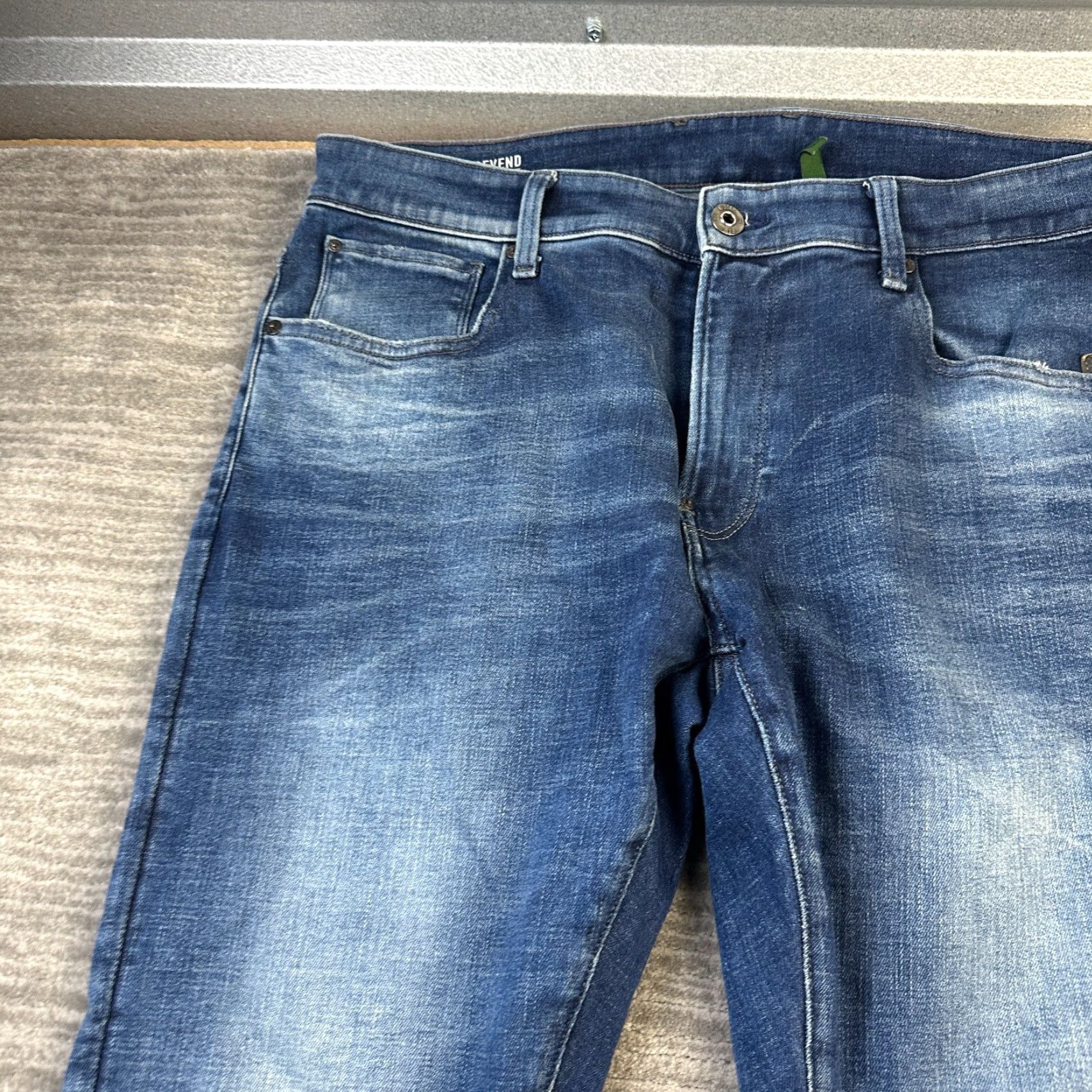 G-Star G Star Raw Jeans Mens 36x36 Blue Denim Revend Skinny Size US 36 / EU 52 - 3 Thumbnail