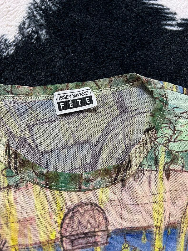 Issey Miyake Graffiti tulle top