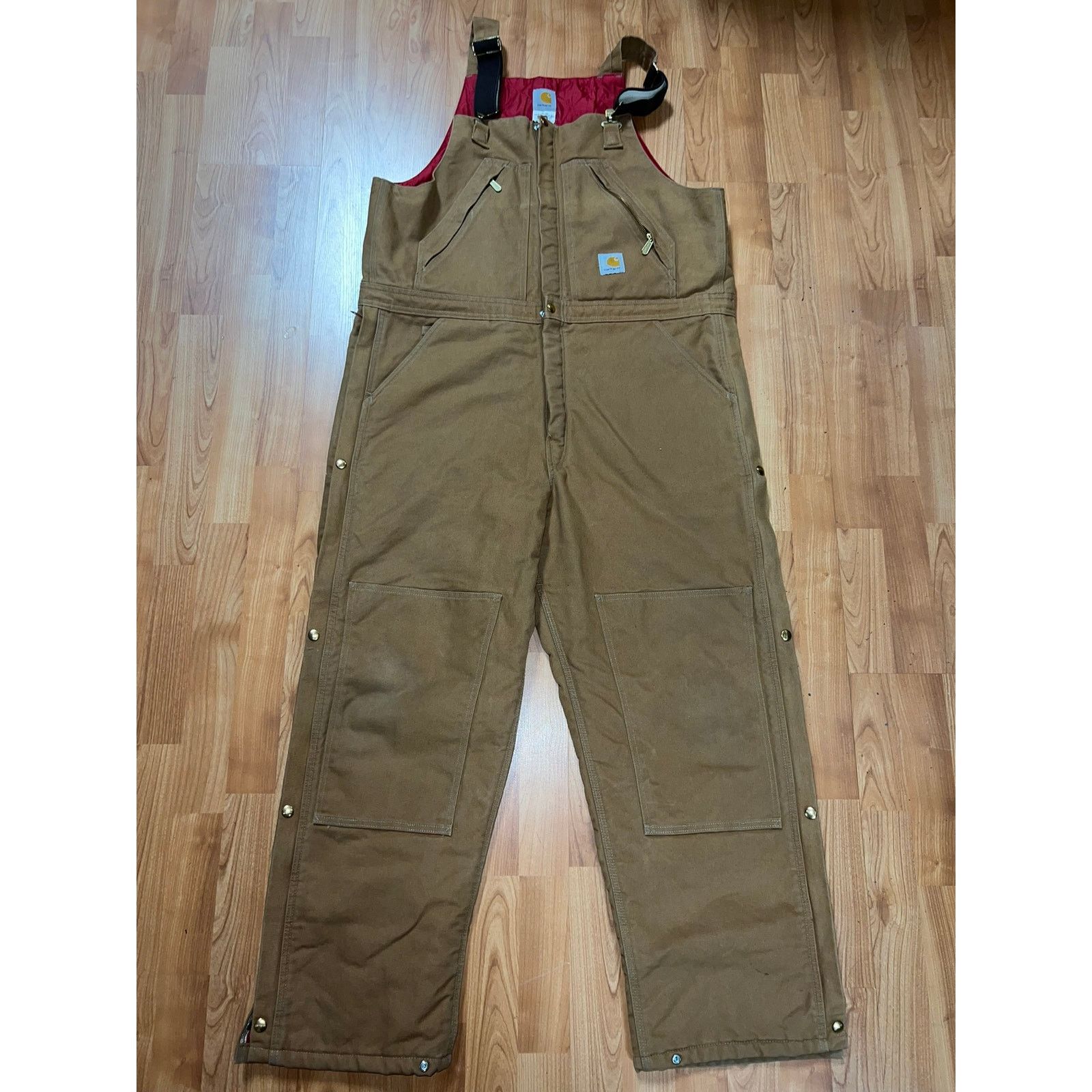 Carhartt Carhartt Bib Overalls Quilt Coveralls Duck Canvas 40x30 Size US XXL / EU 58 / 5 - 1 Thumbnail