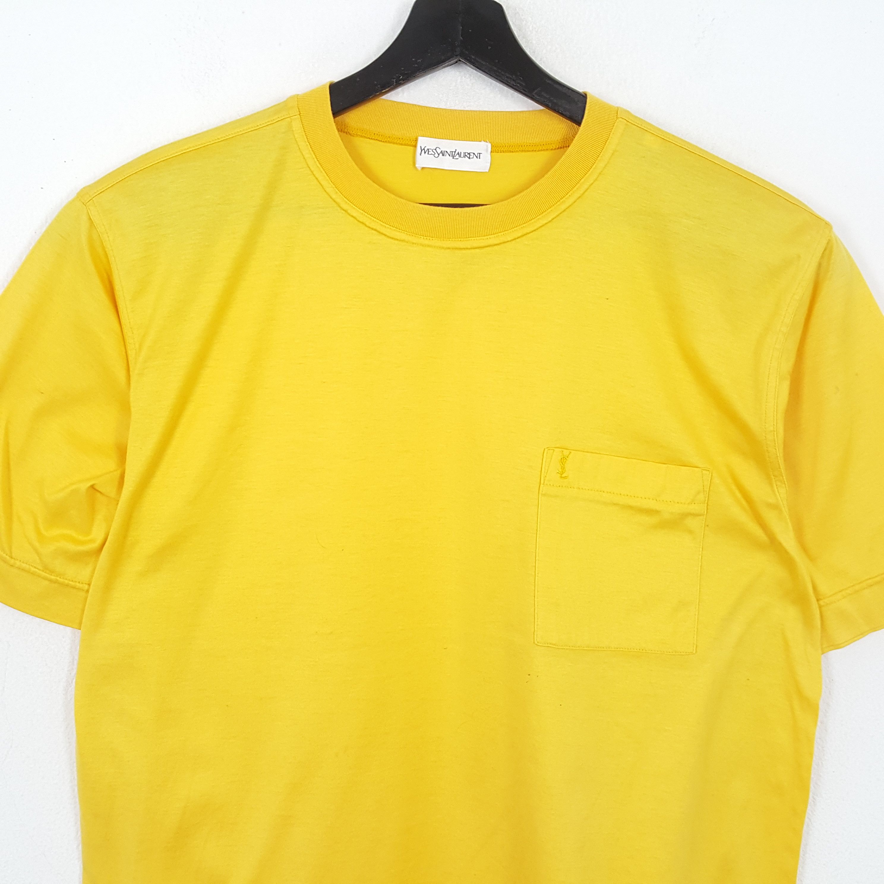 Vintage × Yves Saint Laurent YVES SAINT LAURENT Pocket Design Tshirt Size US L / EU 52-54 / 3 - 2 Thumbnail