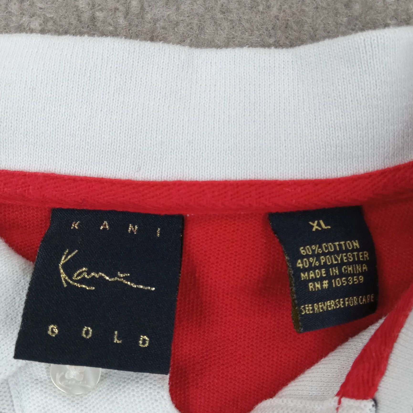 Karl Kani Karl Kani Mens Polo Shirt Extra Large XL Red White Striped Casual Size US XL / EU 56 / 4 - 5 Thumbnail