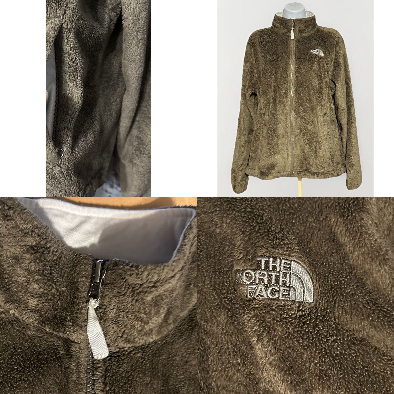The North Face The North Face Full Zip Fleece Jacket Women Large Brown Tone Pockets Mock Neck Shirt - Mens Womens Girls Boys Size L / US 10 / IT 46 - 9 Thumbnail