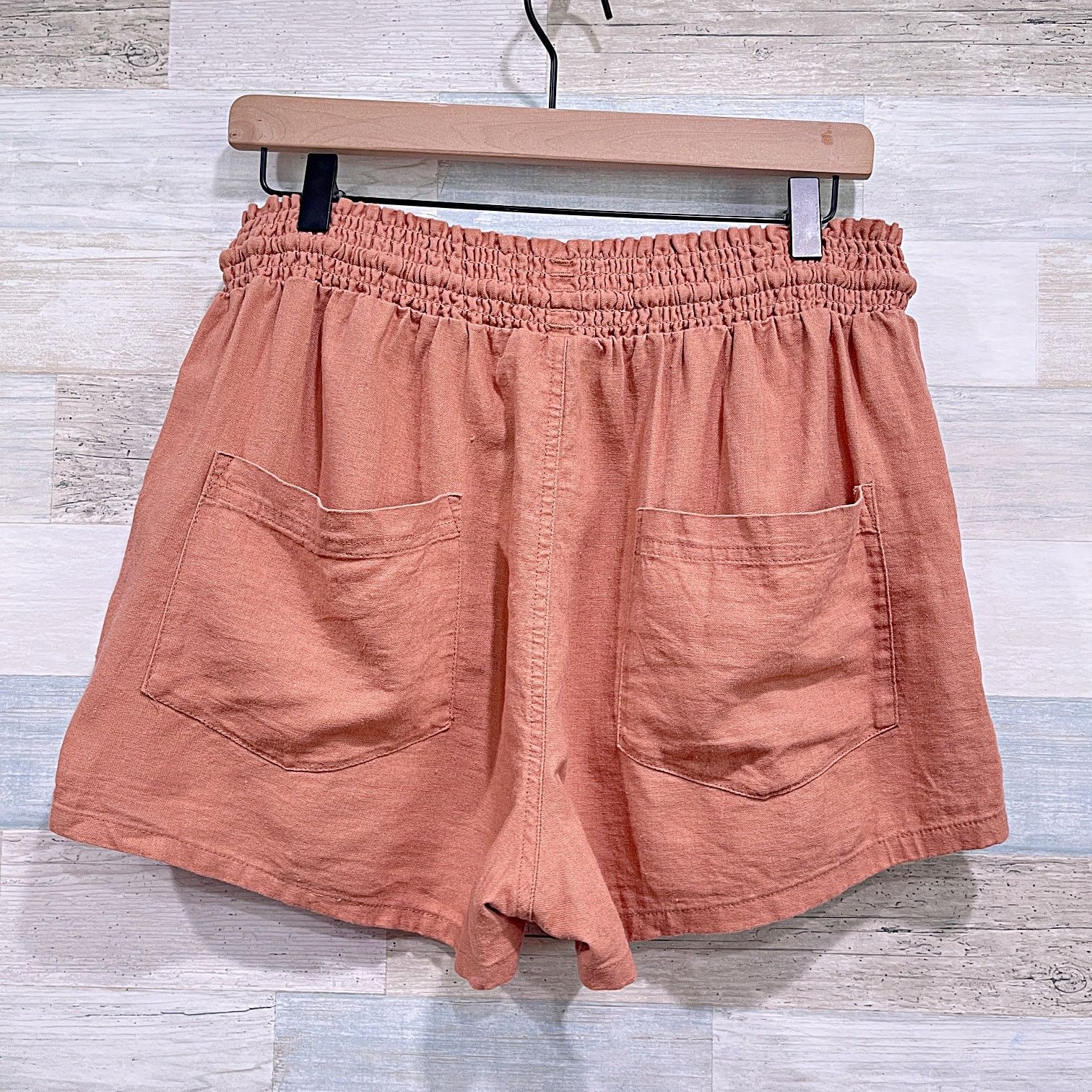 Other LOVE TREE Linen Pull On Shorts Clay Womens Plus Size 1X Size 38" / US 16 / IT 52 - 4 Thumbnail