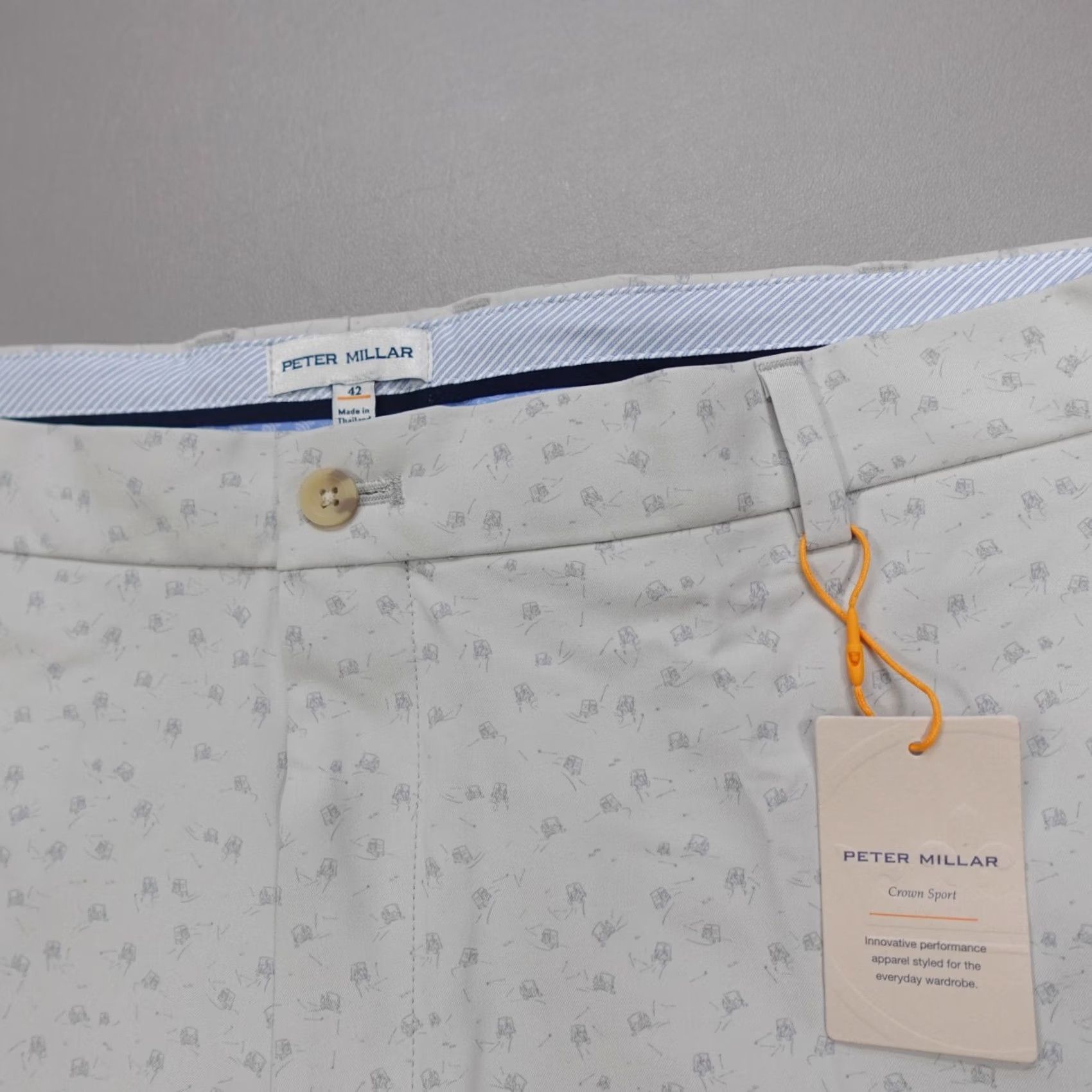 Peter Millar Peter Millar Crown Sport Salem Golf Cart Performance Shorts Gray Men 42 Bermuda Moisture Wicking Pockets Inseam 9 in Regular Size 42 Carssume? Size US 42 / EU 58 - 2 Thumbnail